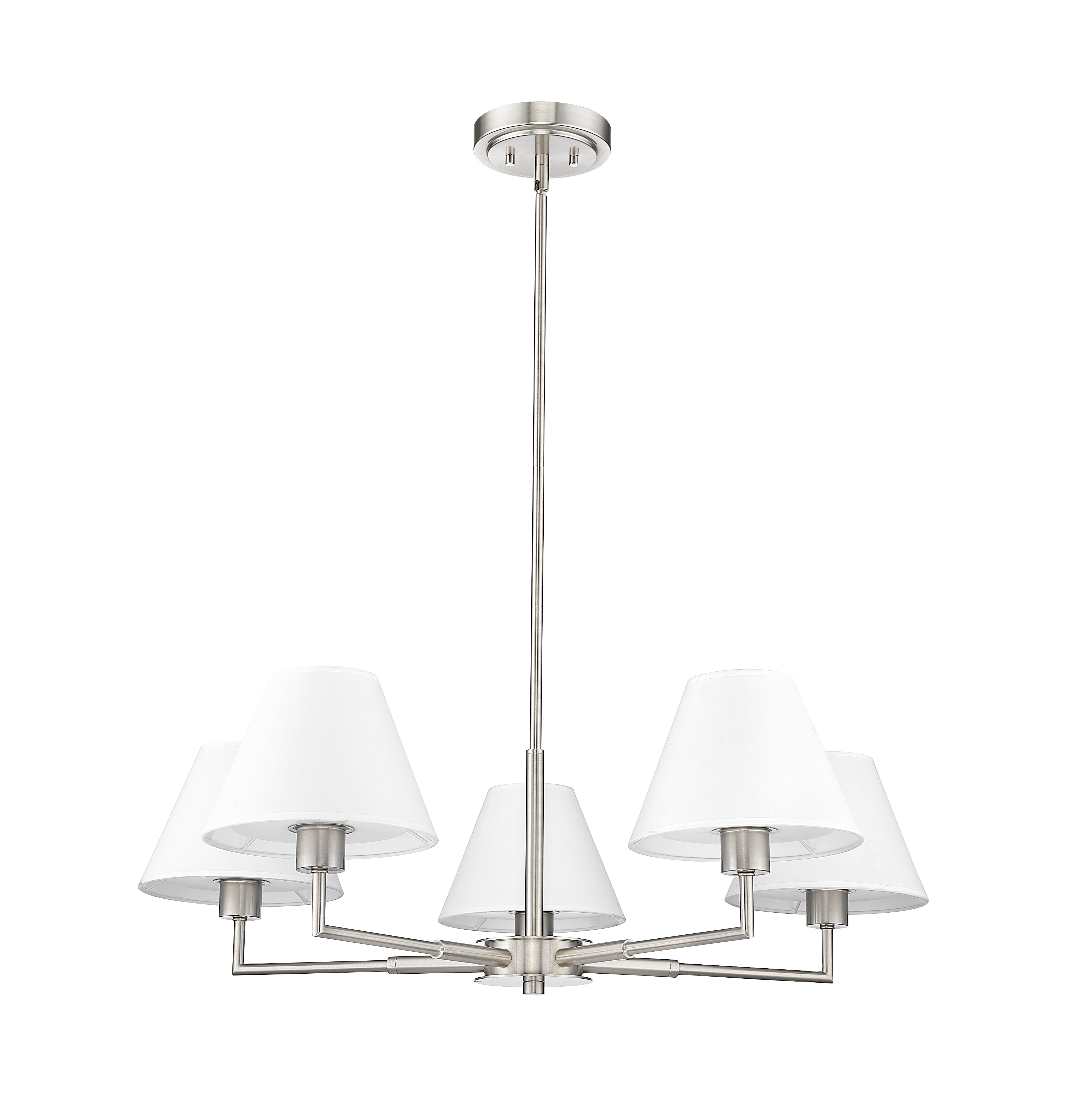 Leila 5 Light Chandelier Brushed Nickel