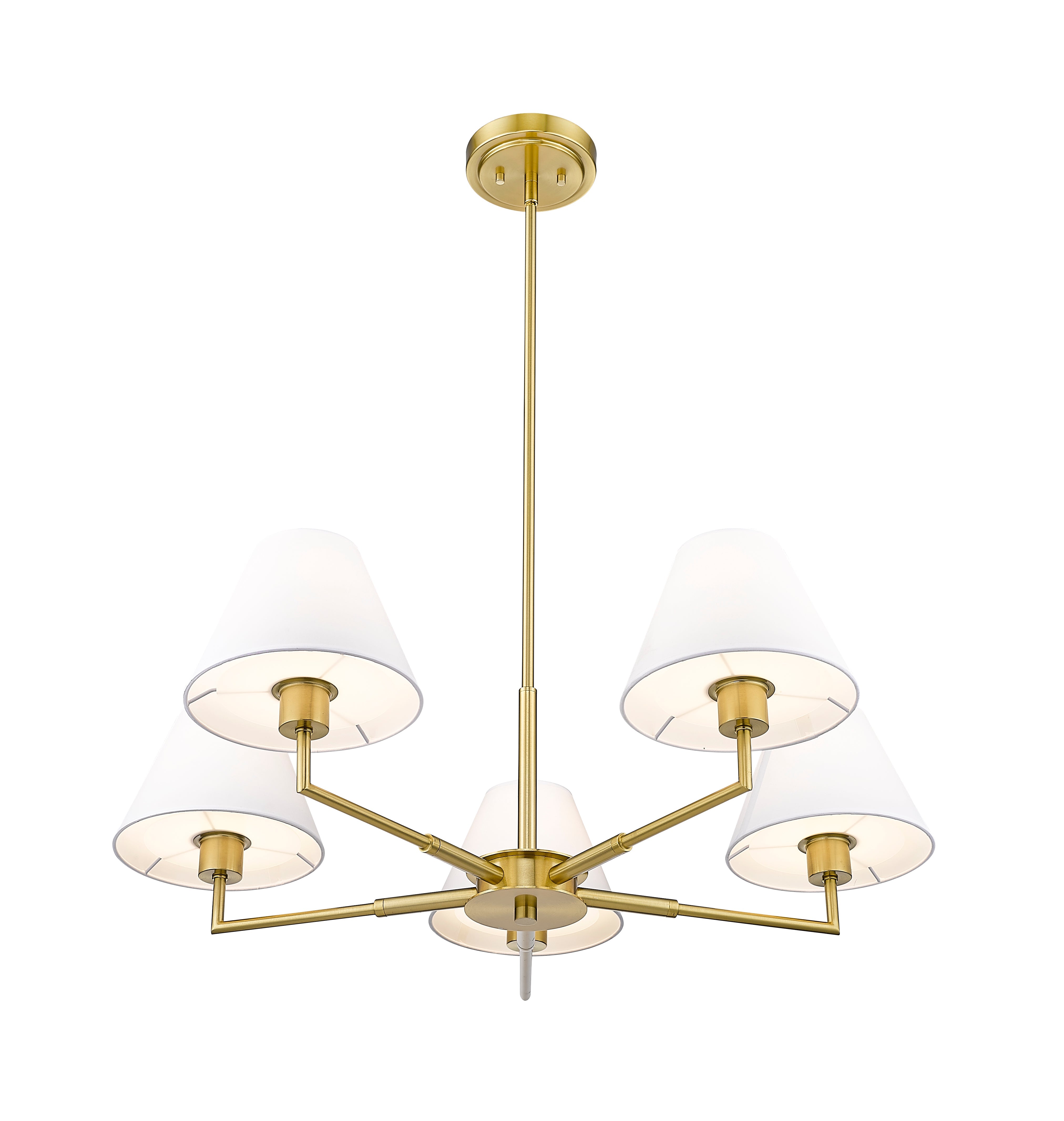 Leila 5 Light Chandelier Luxe Gold