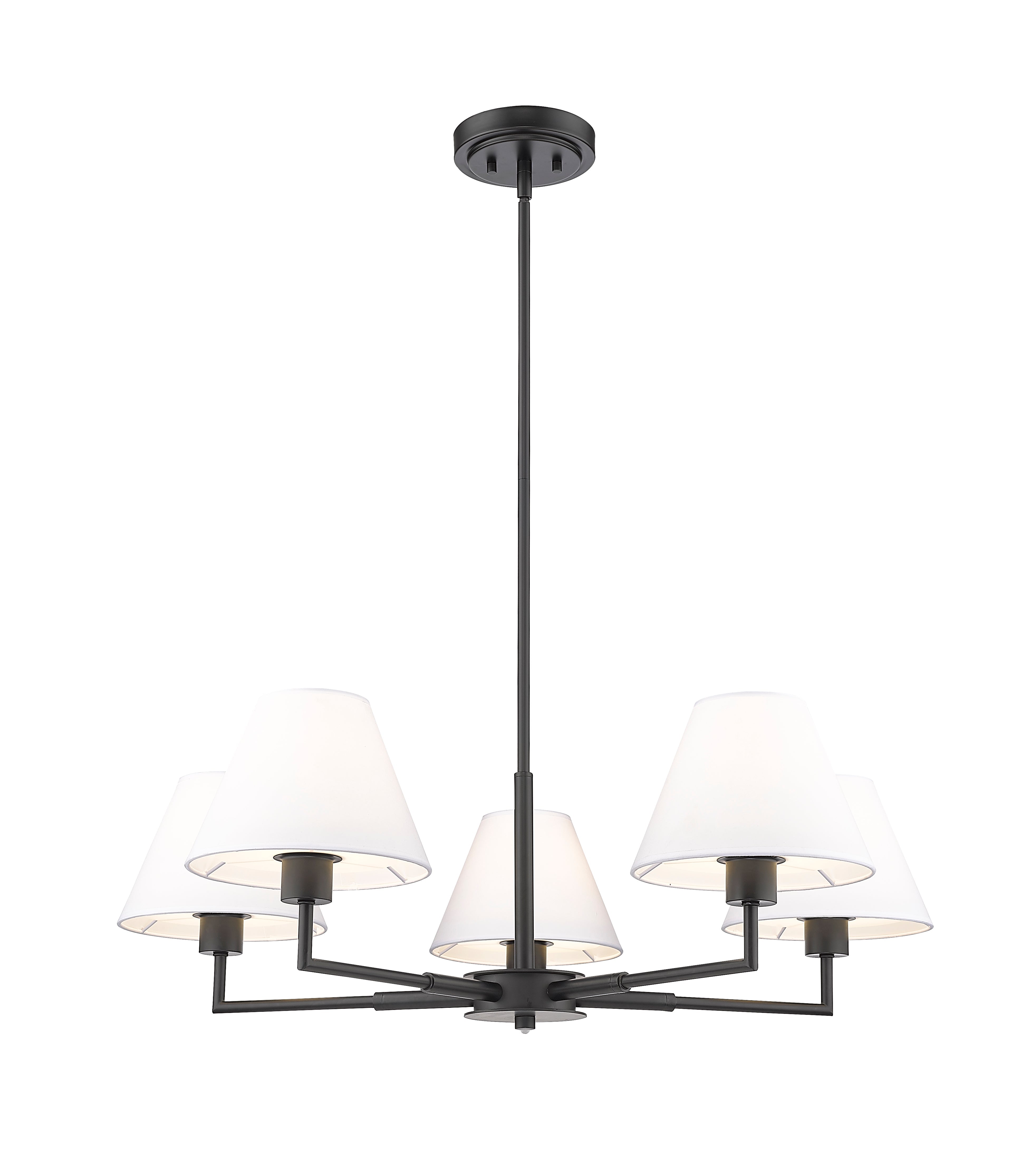 Leila 5 Light Chandelier Matte Black