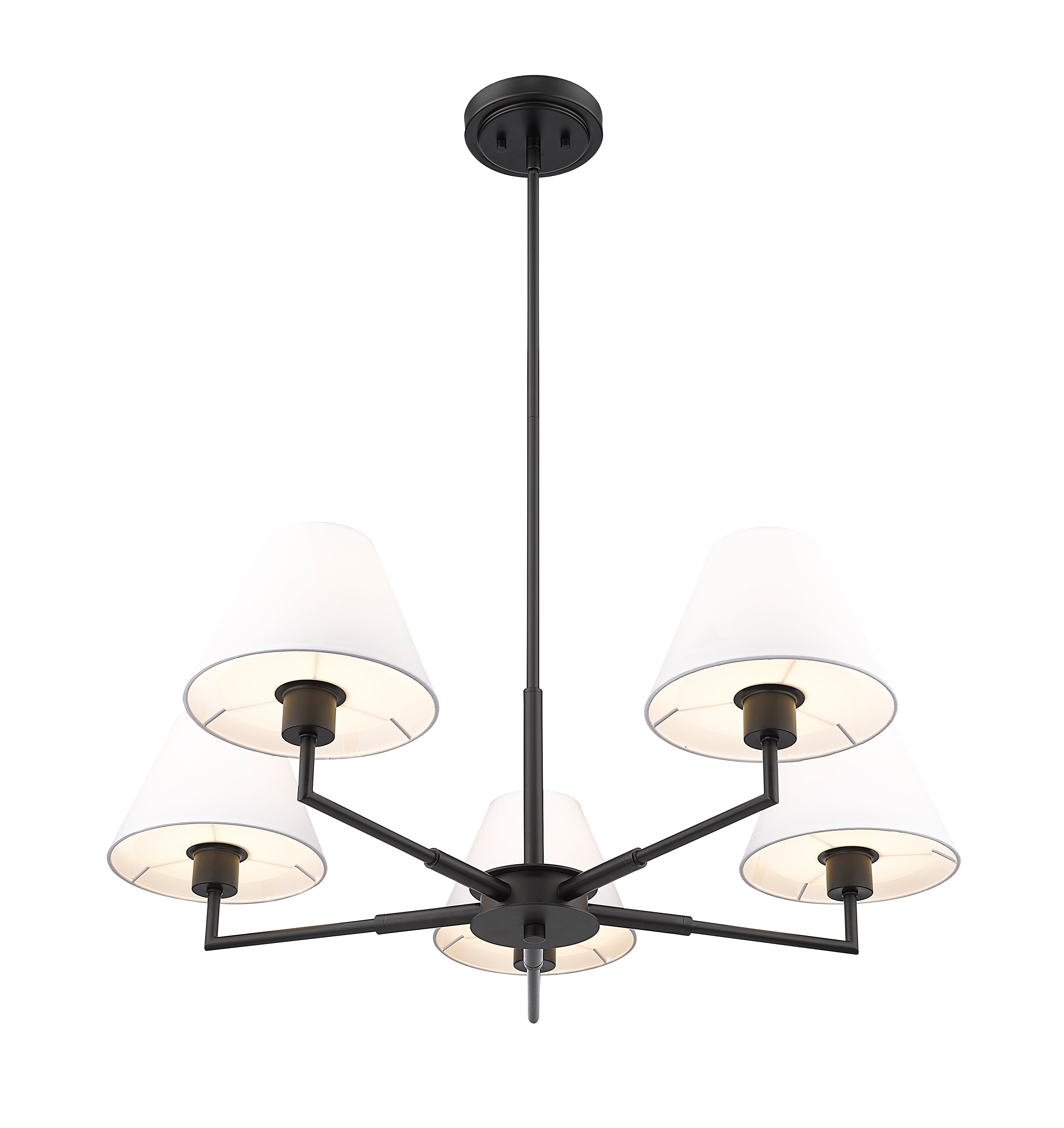 Leila 5 Light Chandelier Matte Black