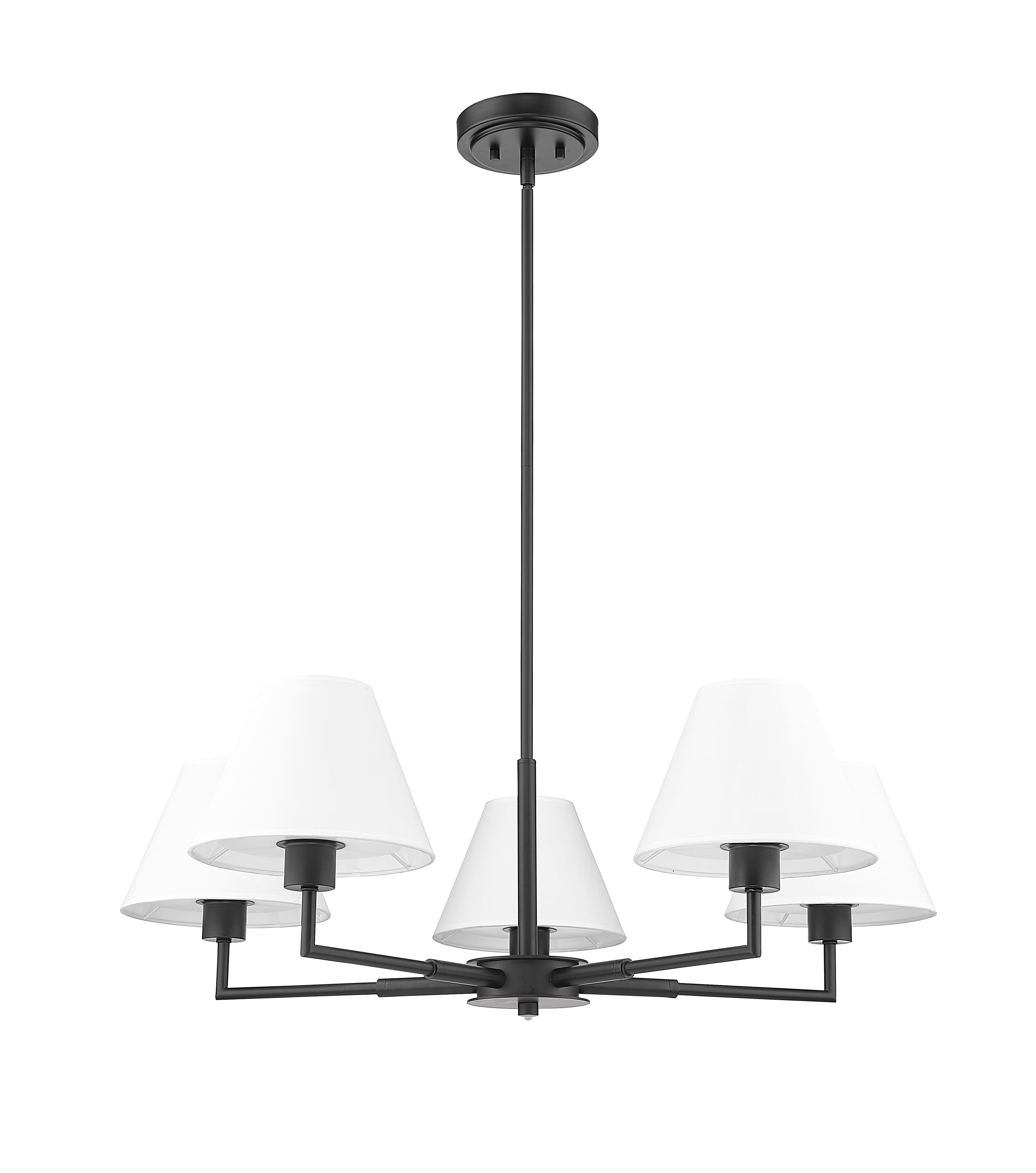 Leila 5 Light Chandelier Matte Black