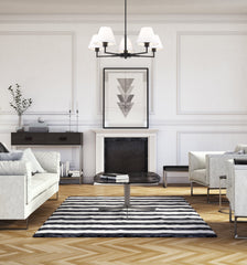 Leila 5 Light Chandelier Matte Black