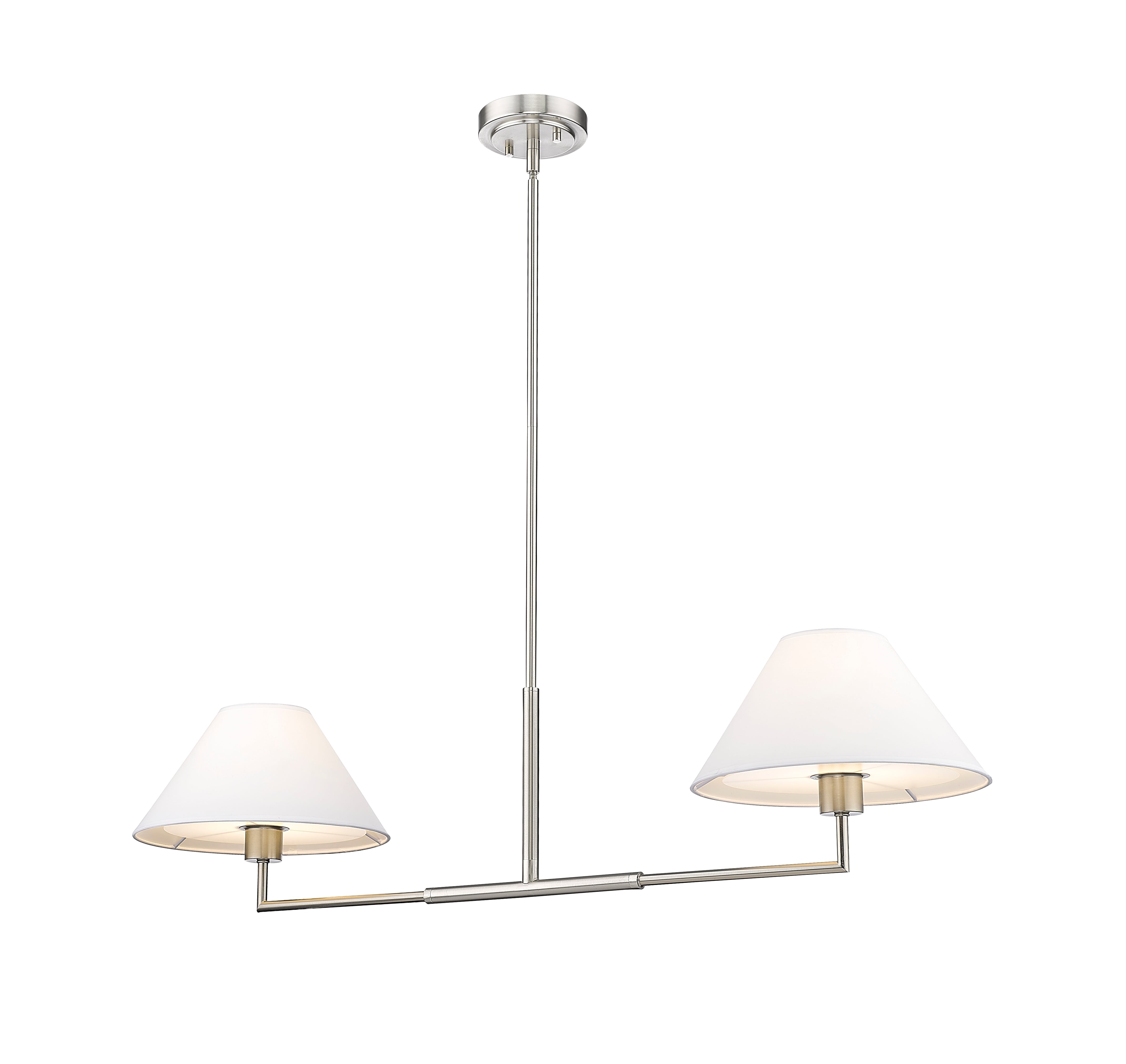 Leila 2 Light Chandelier Brushed Nickel