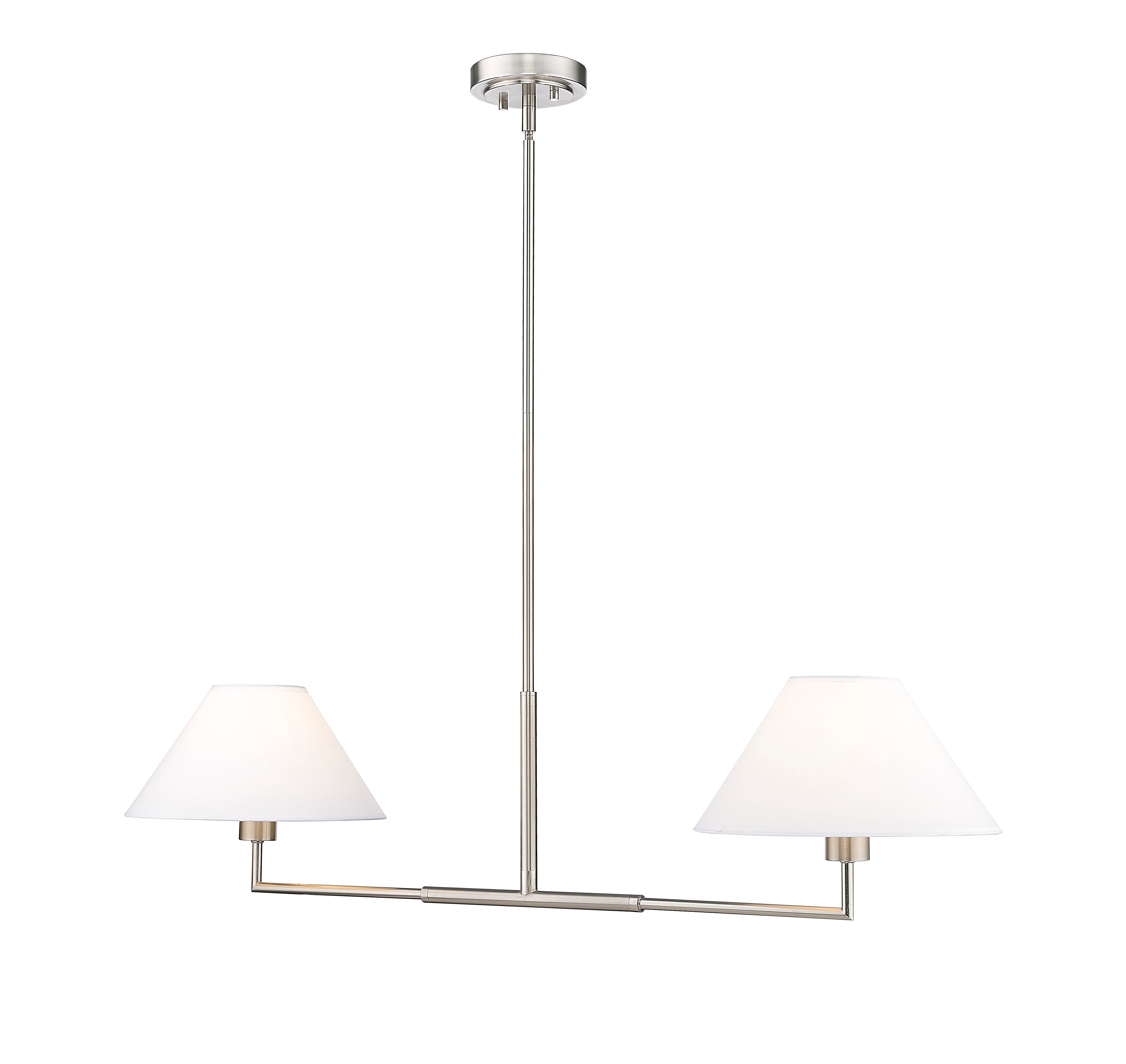 Leila 2 Light Chandelier Brushed Nickel