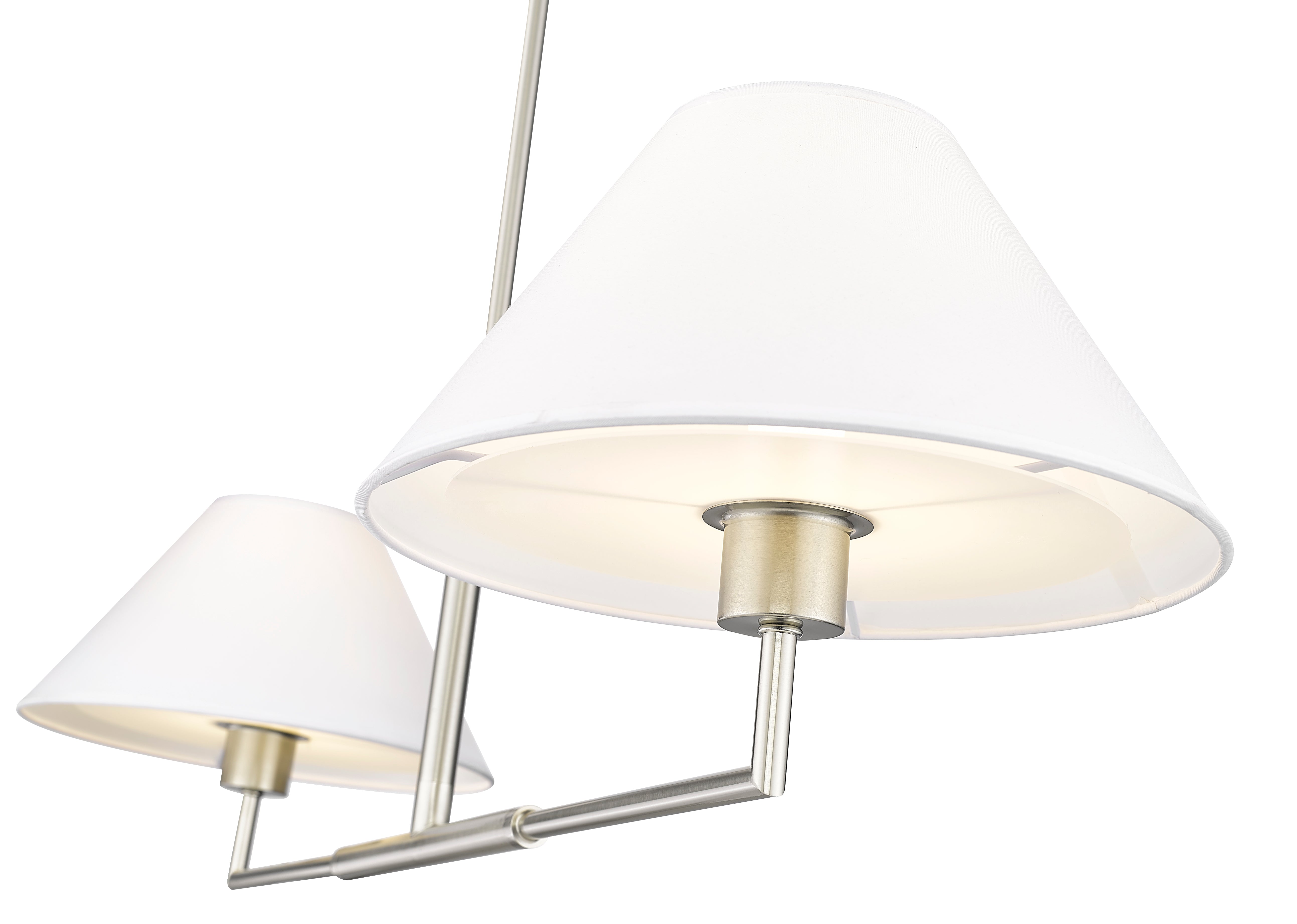 Leila 2 Light Chandelier Brushed Nickel