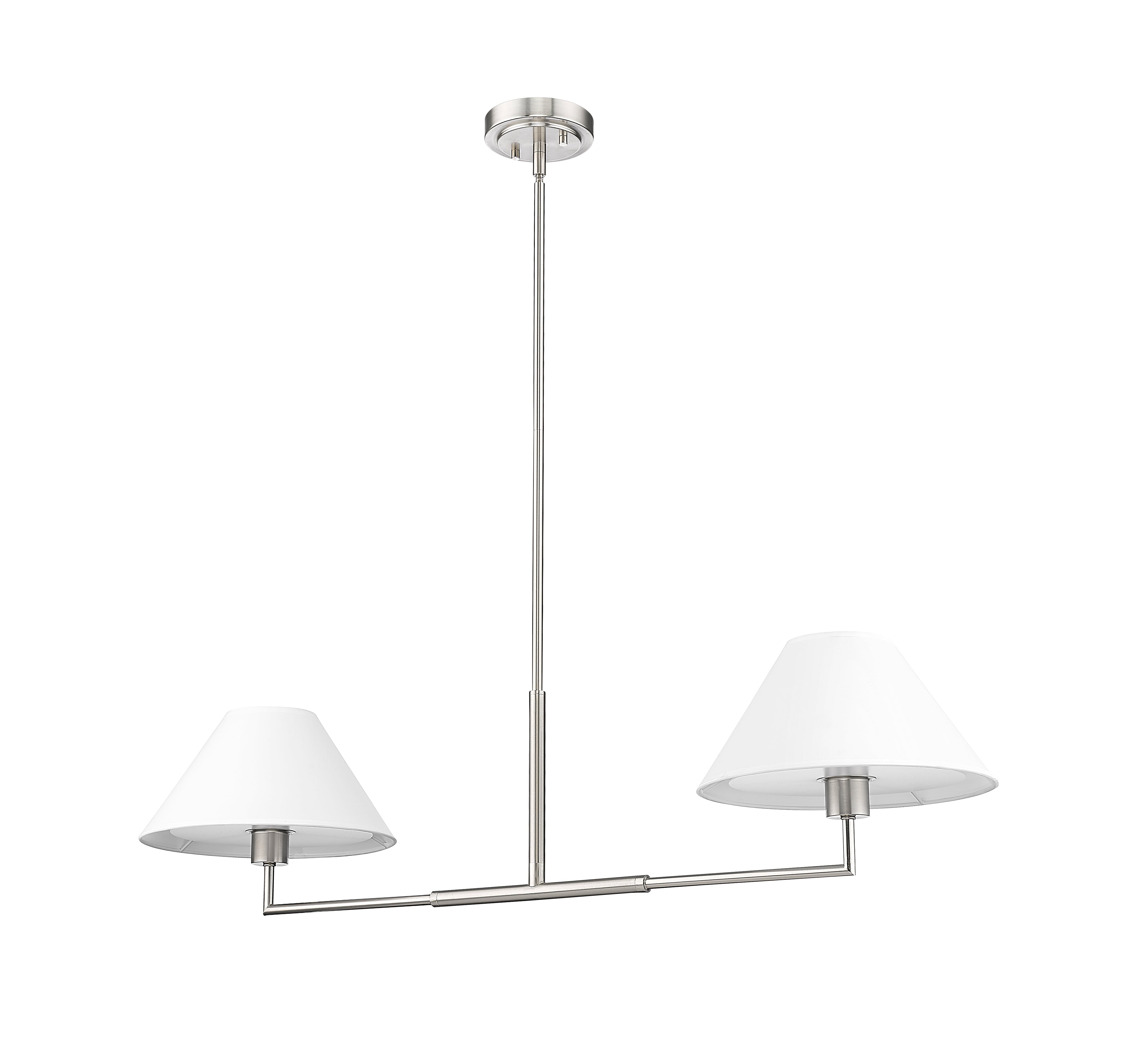 Leila 2 Light Chandelier Brushed Nickel