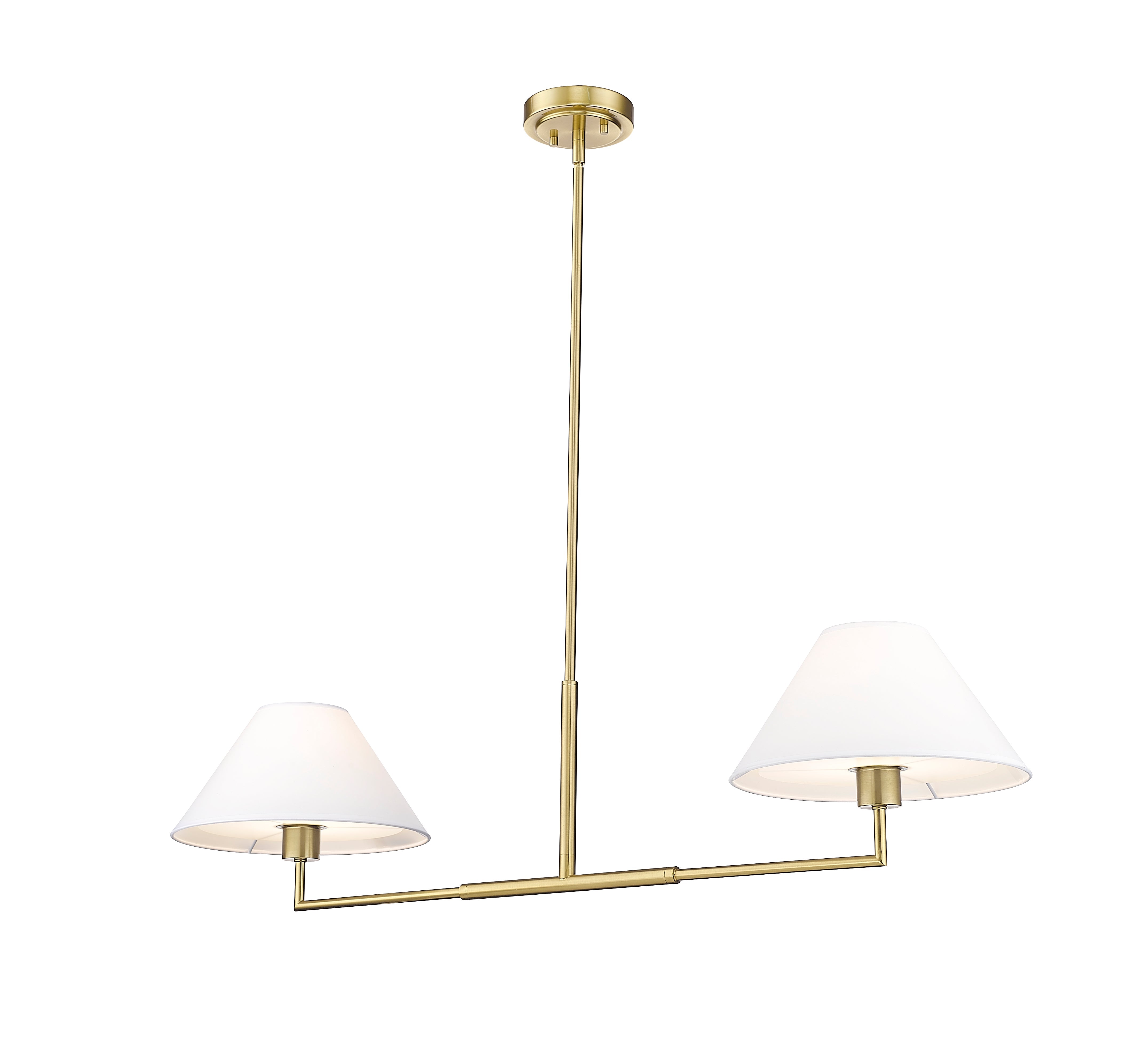 Leila 2 Light Chandelier Luxe Gold