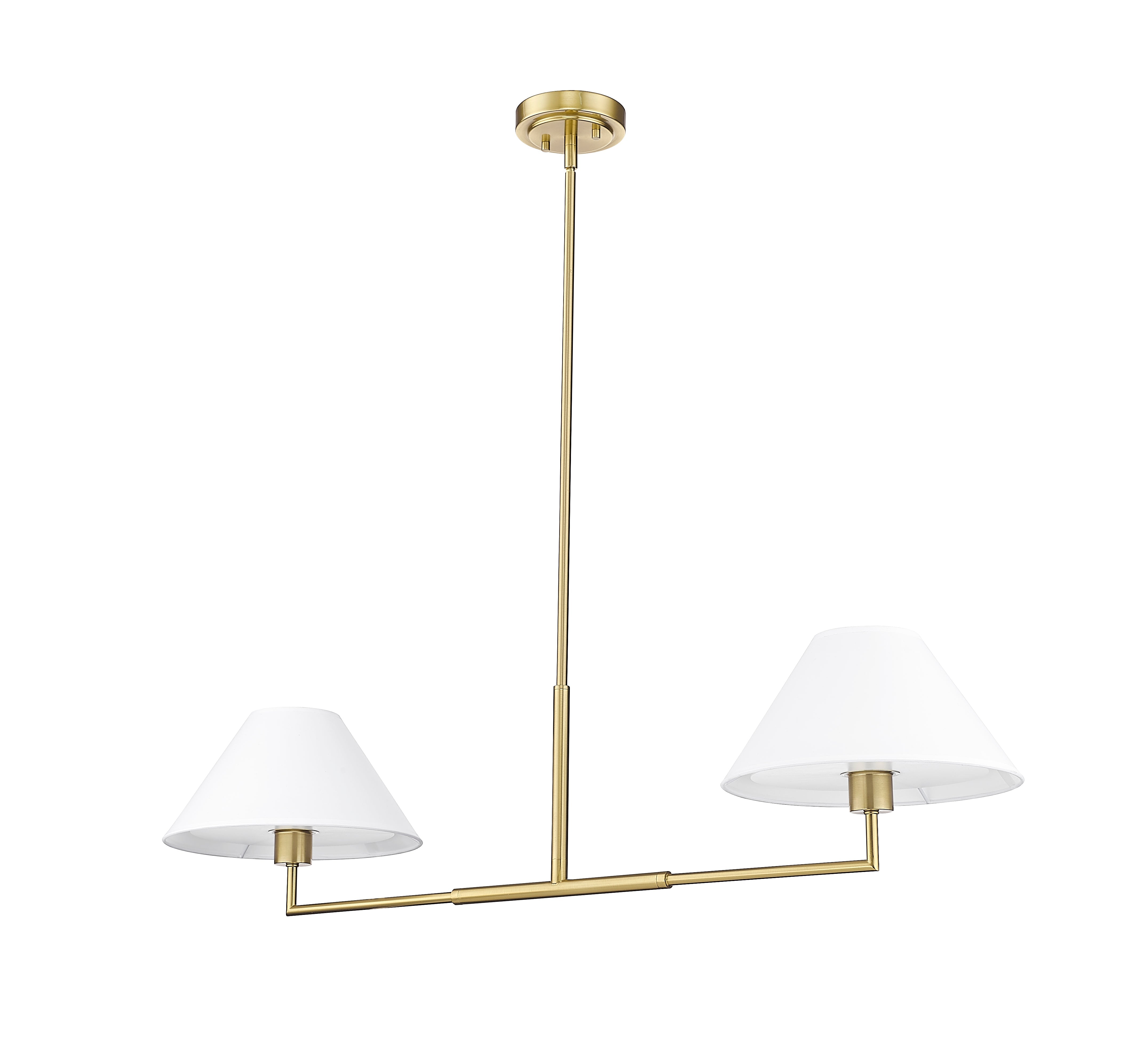 Leila 2 Light Chandelier Luxe Gold