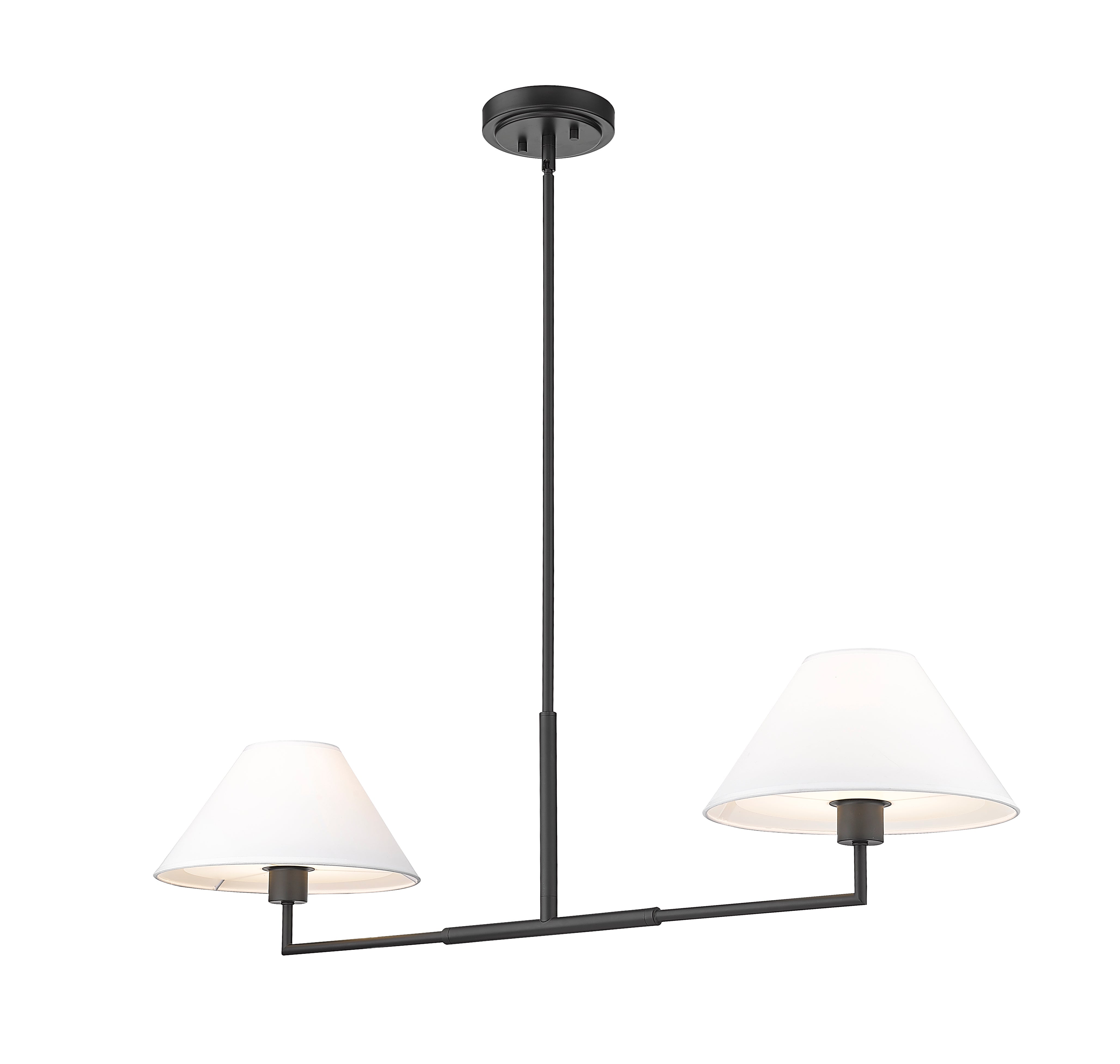 Leila 2 Light Chandelier Matte Black