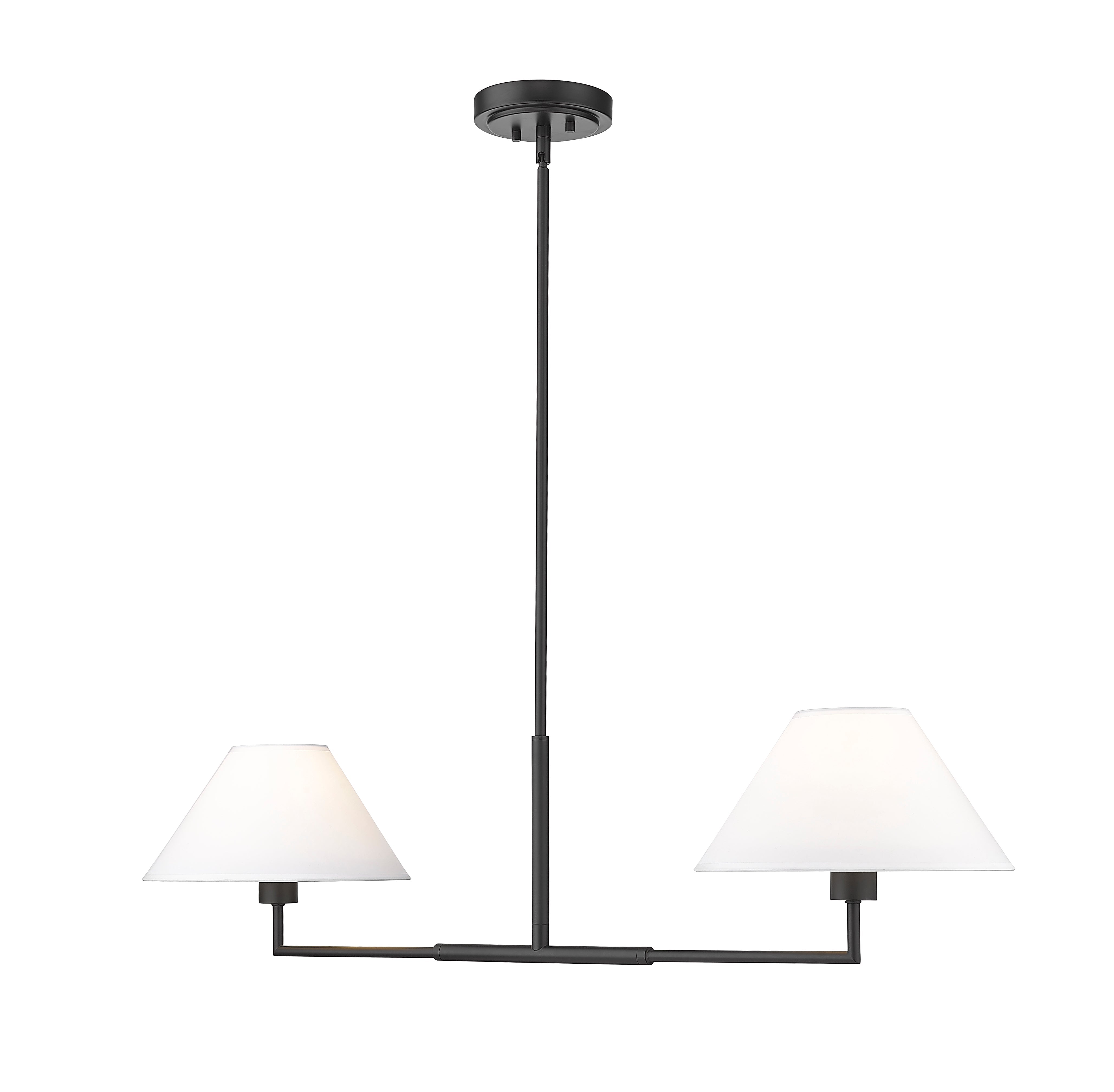 Leila 2 Light Chandelier Matte Black