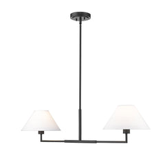 Leila 2 Light Chandelier Matte Black