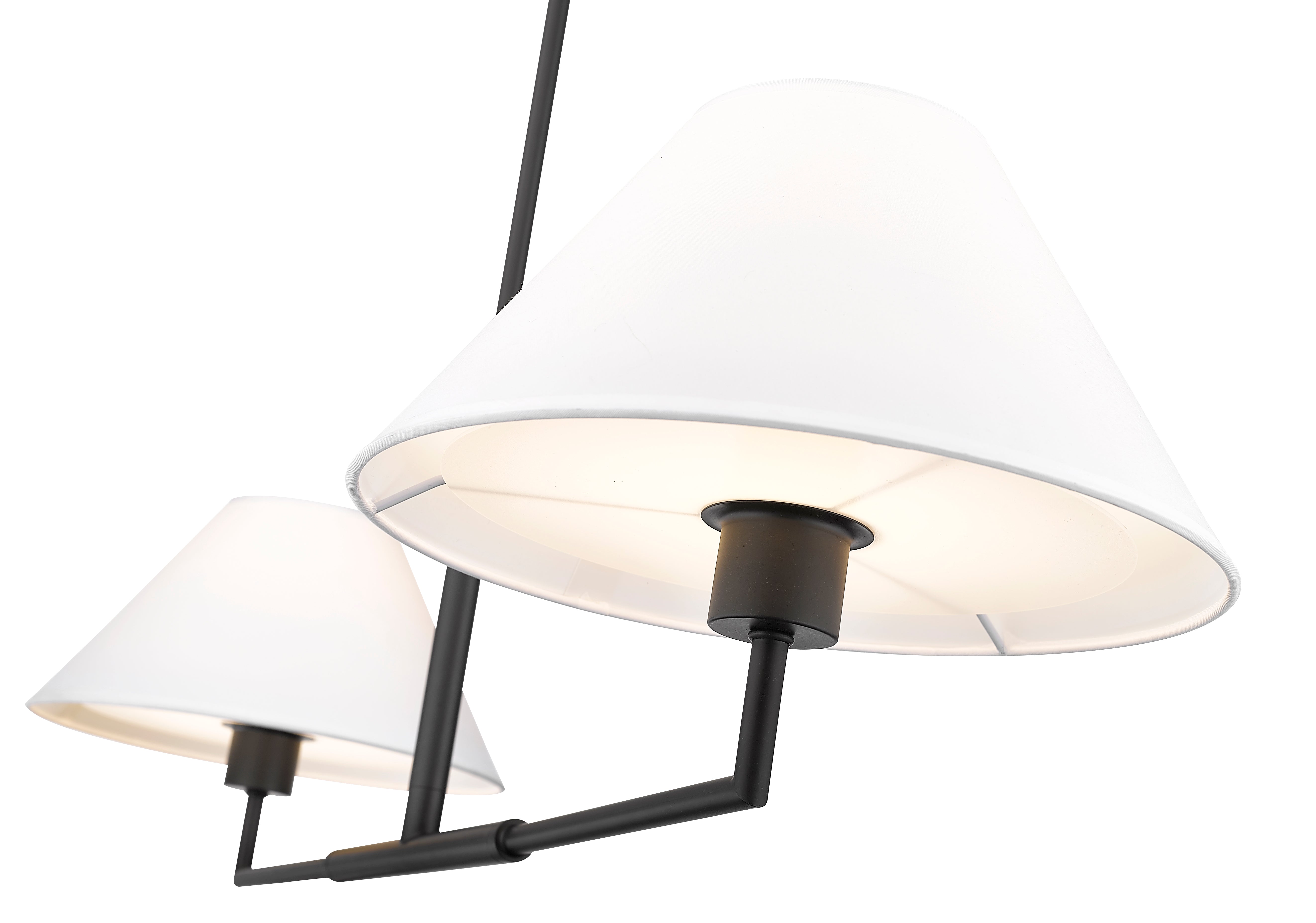 Leila 2 Light Chandelier Matte Black