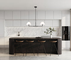 Leila 2 Light Chandelier Matte Black