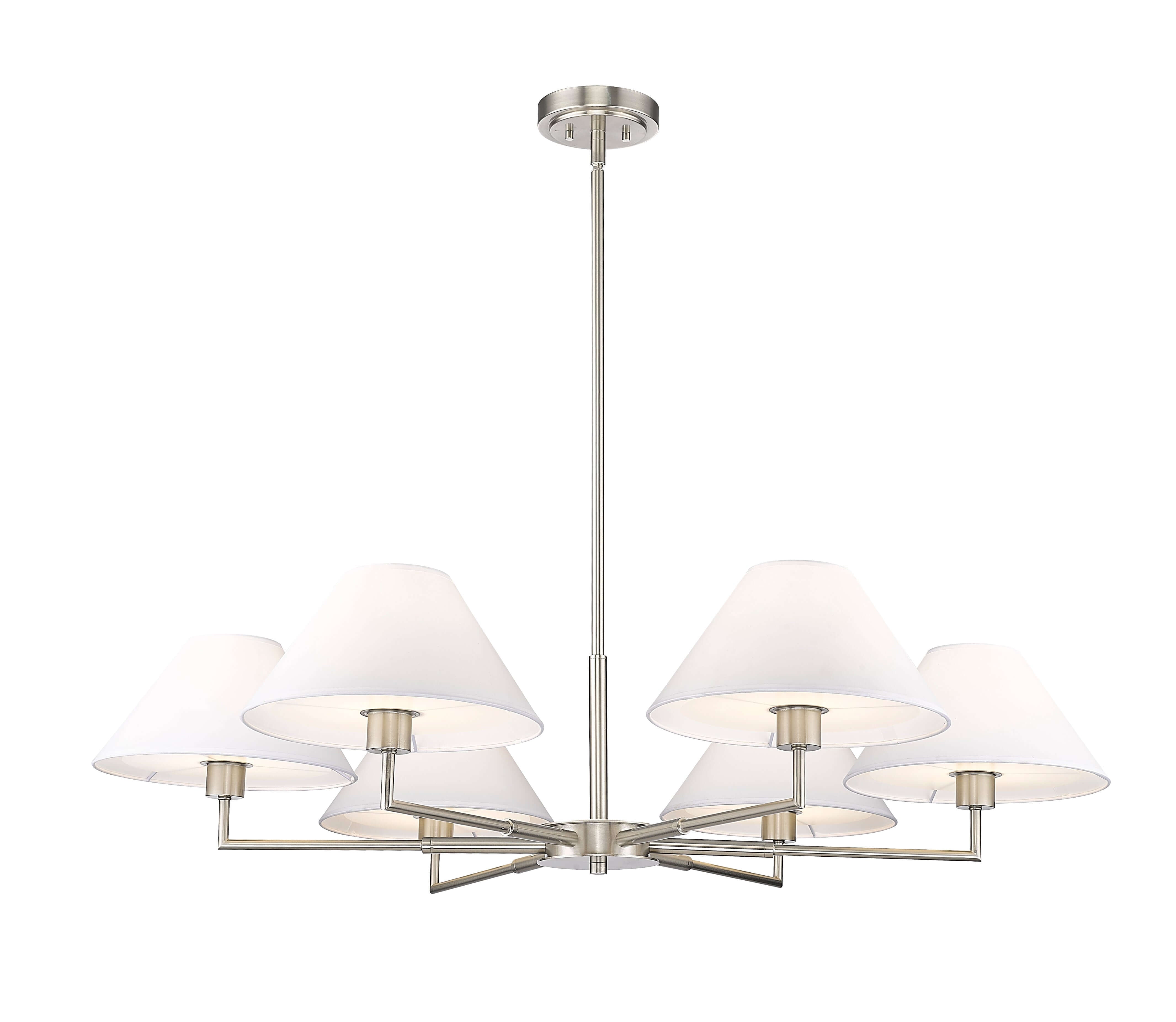 Leila 6 Light Chandelier Brushed Nickel