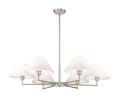 Leila 6 Light Chandelier Brushed Nickel