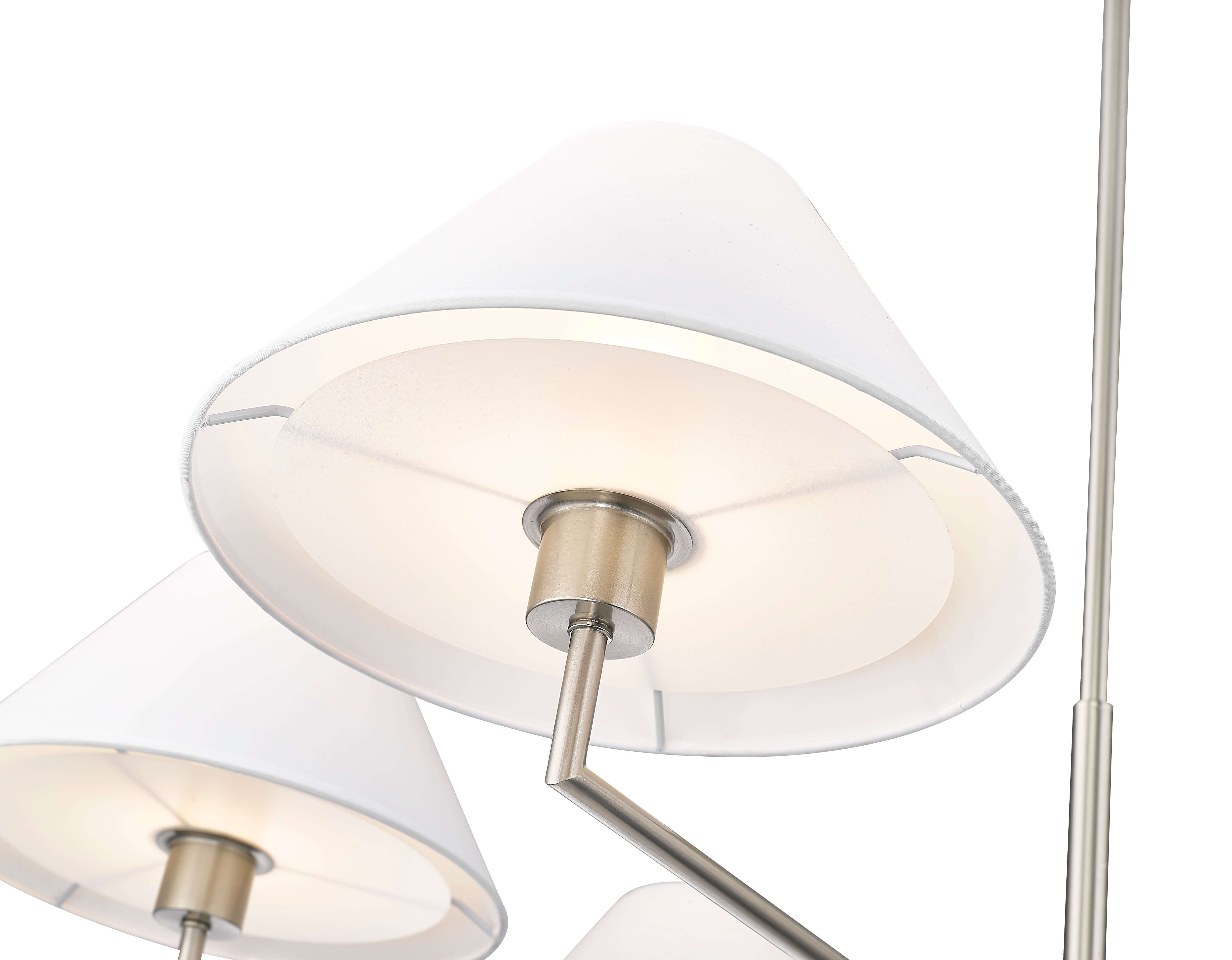 Leila 6 Light Chandelier Brushed Nickel