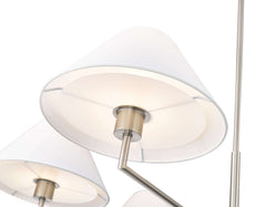 Leila 6 Light Chandelier Brushed Nickel