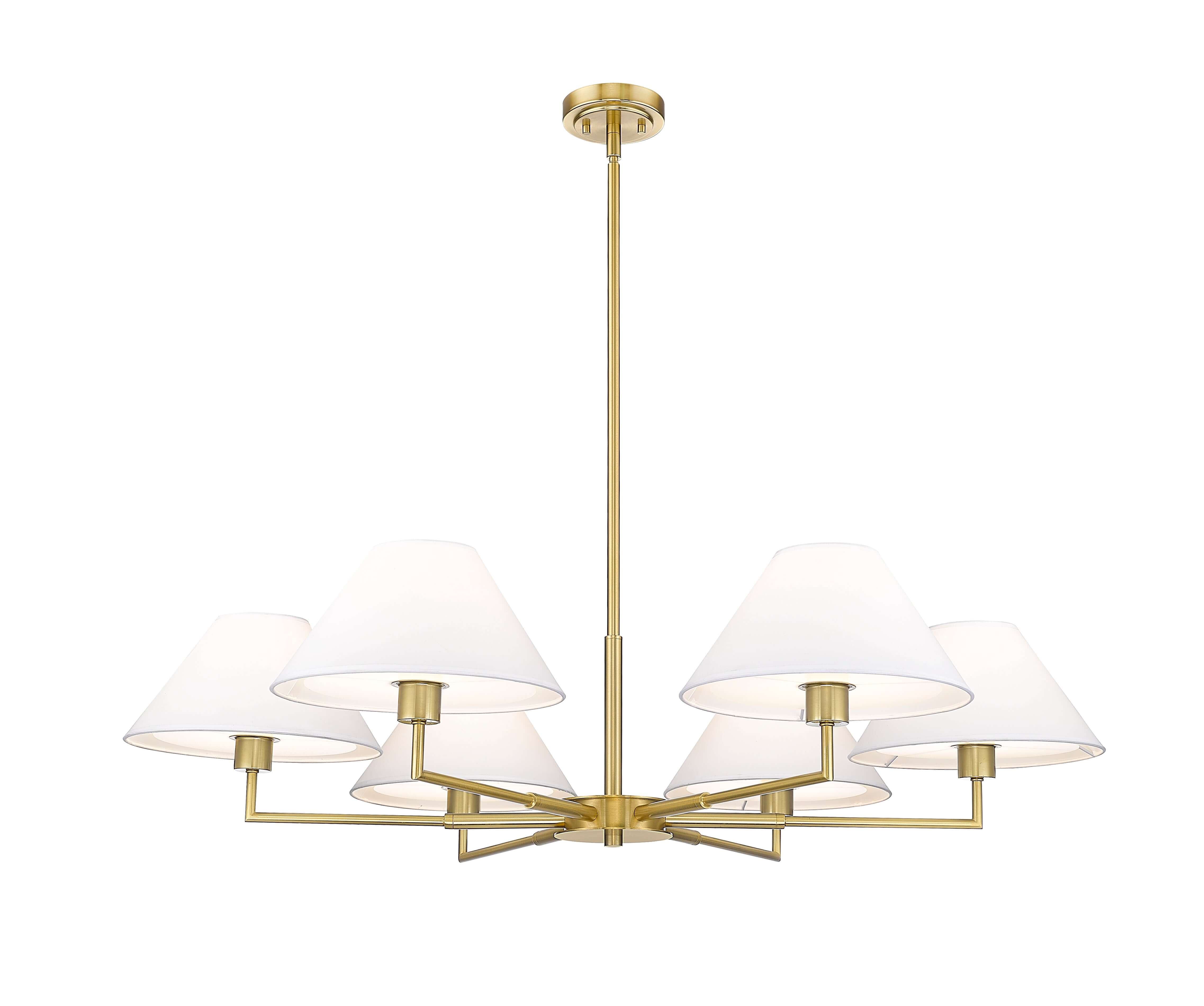 Leila 6 Light Chandelier Luxe Gold