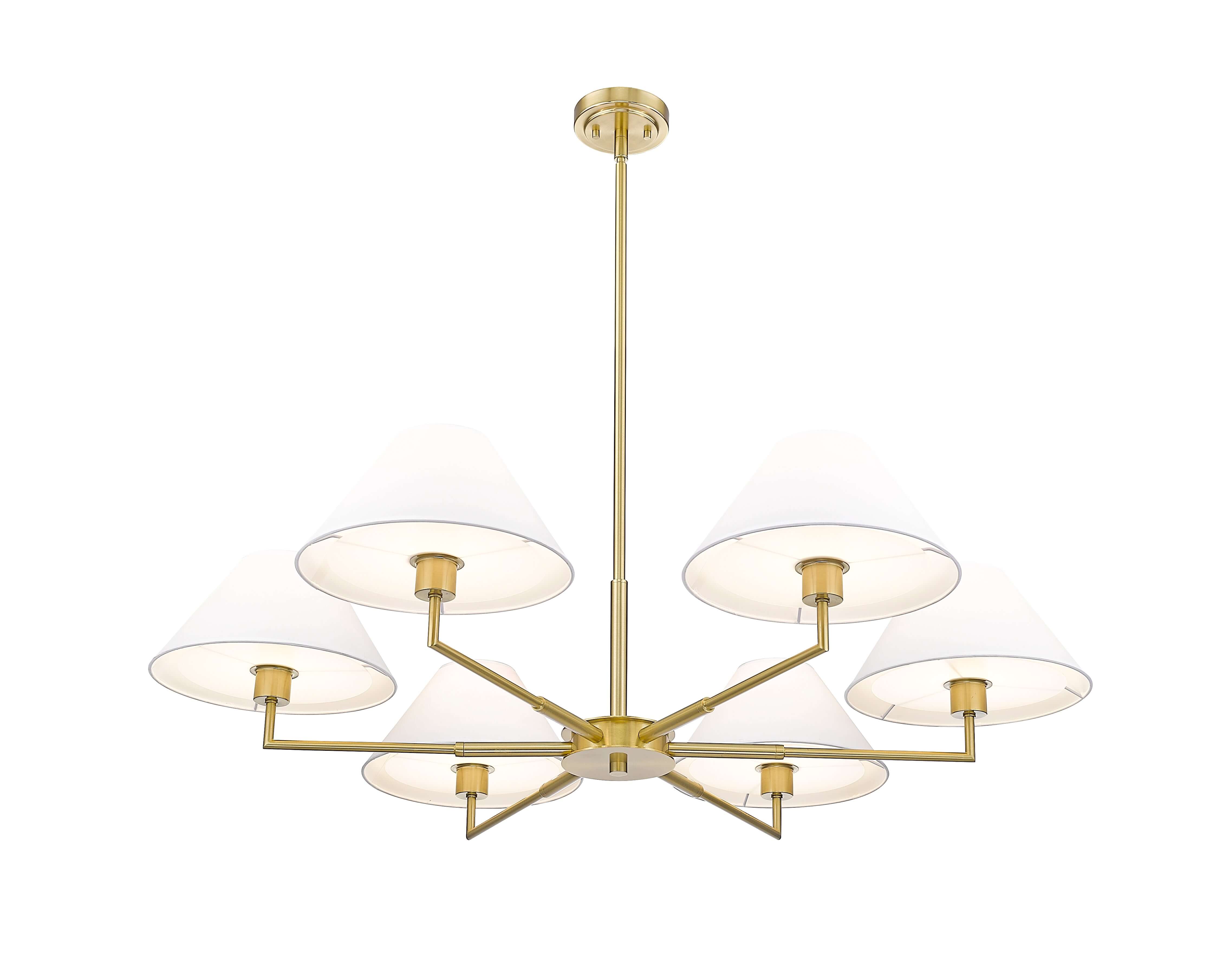 Leila 6 Light Chandelier Luxe Gold