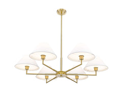 Leila 6 Light Chandelier Luxe Gold
