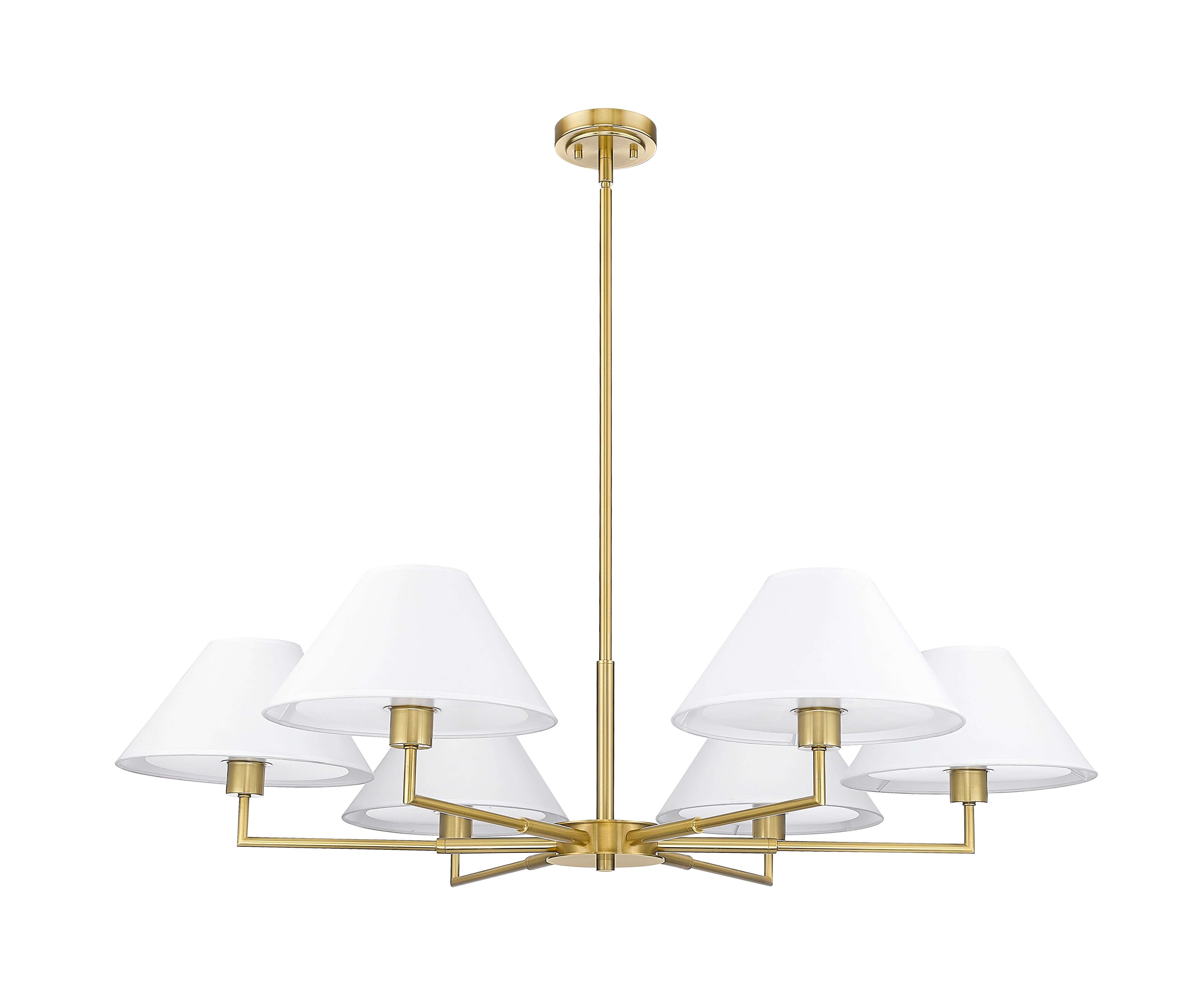 Leila 6 Light Chandelier Luxe Gold