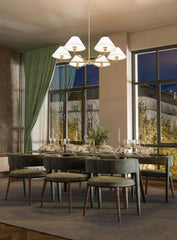 Leila 6 Light Chandelier Luxe Gold