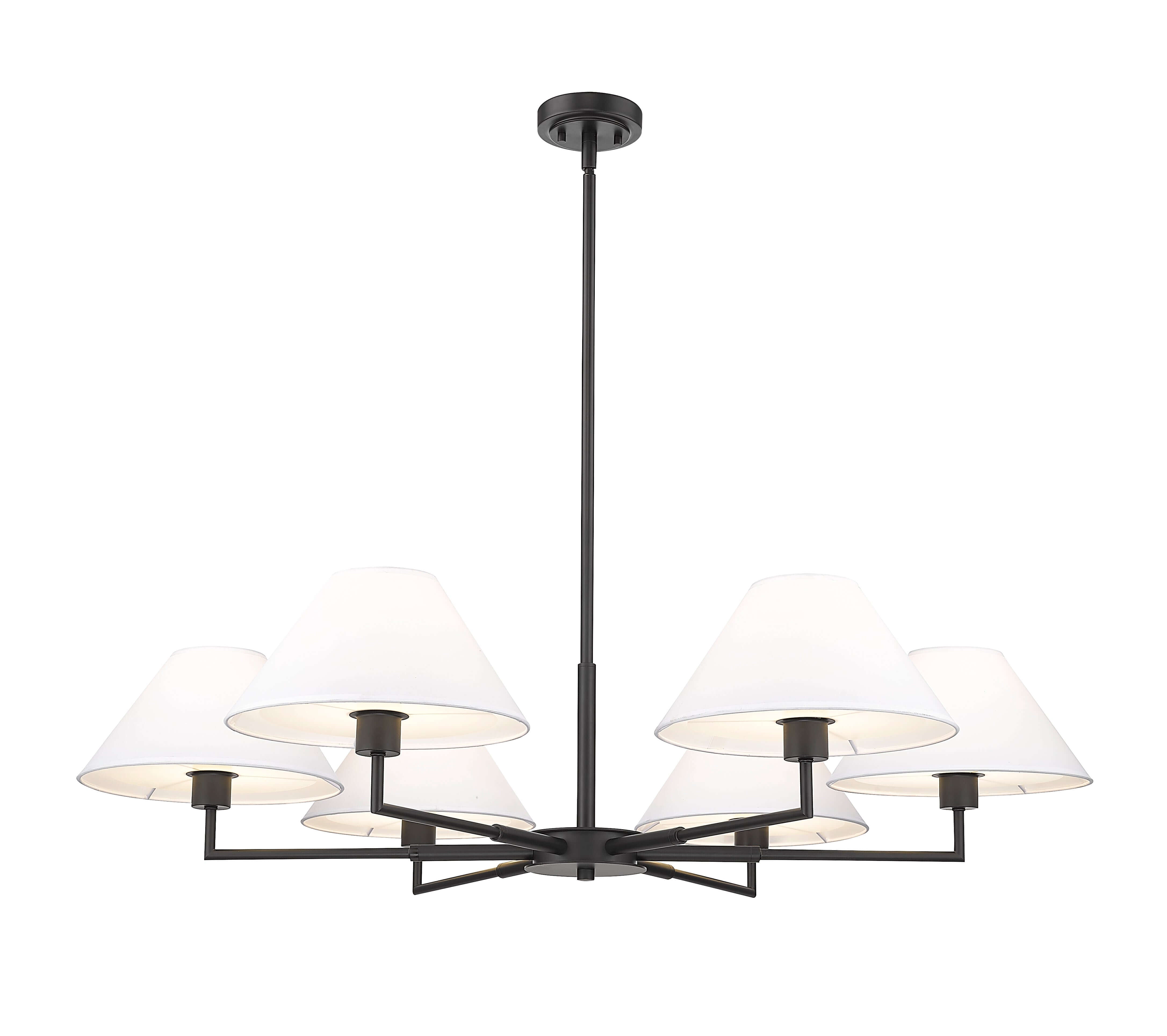 Leila 6 Light Chandelier Matte Black