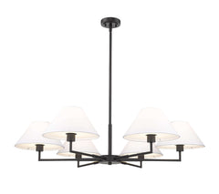 Leila 6 Light Chandelier Matte Black