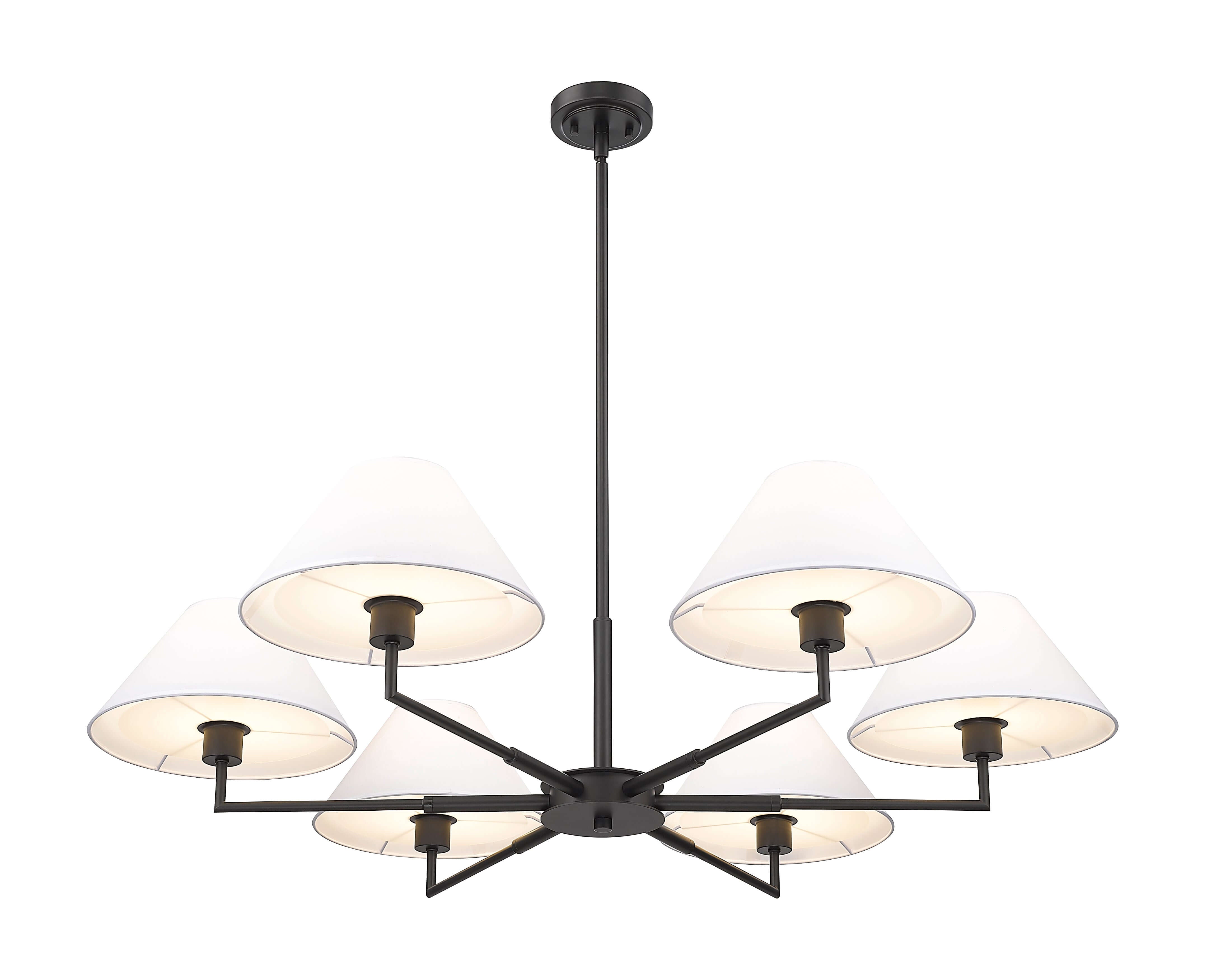 Leila 6 Light Chandelier Matte Black