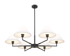 Leila 6 Light Chandelier Matte Black