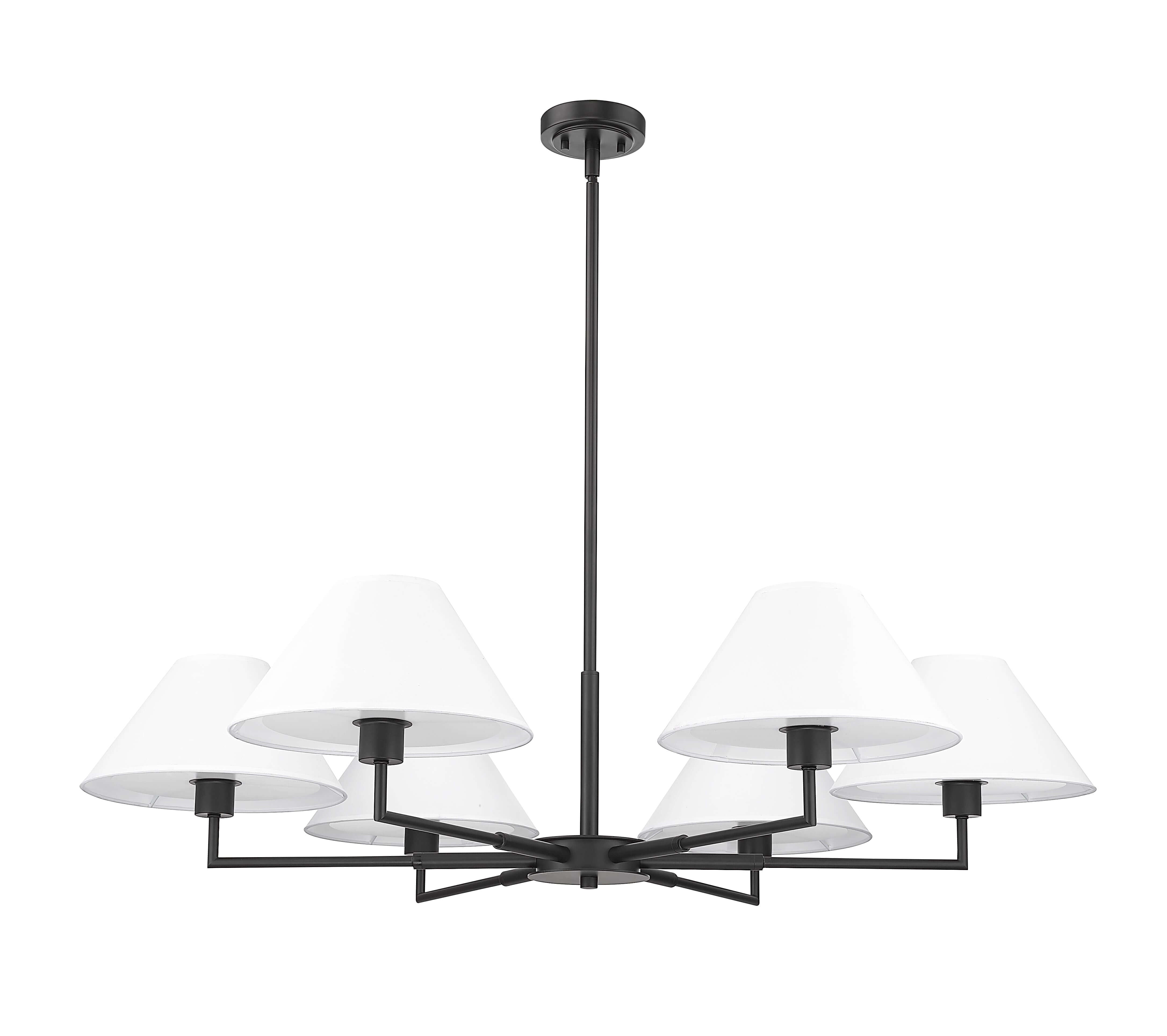Leila 6 Light Chandelier Matte Black
