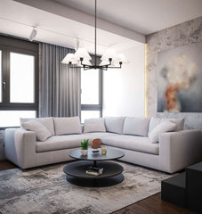 Leila 6 Light Chandelier Matte Black
