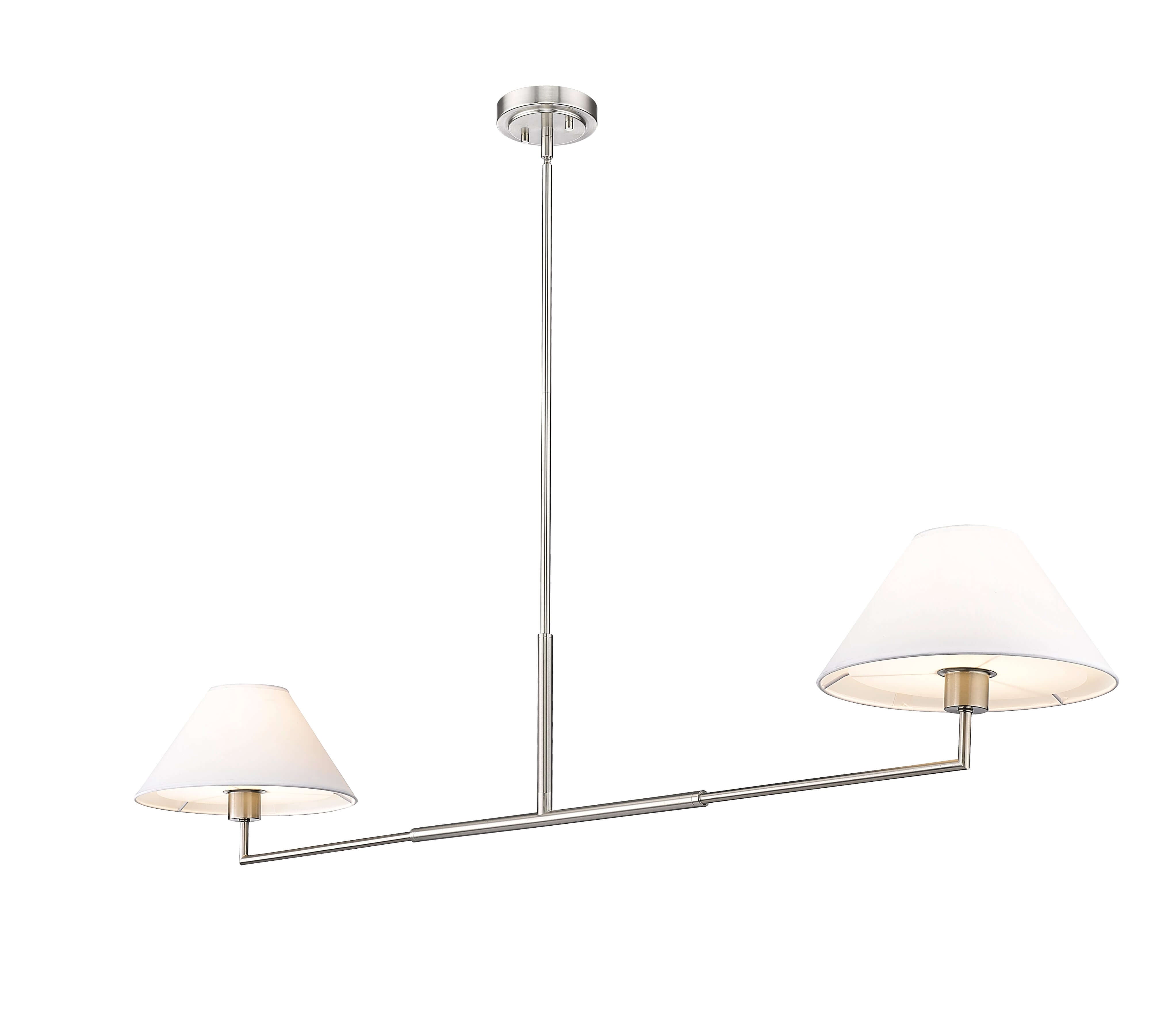 Leila 2 Light Chandelier Brushed Nickel