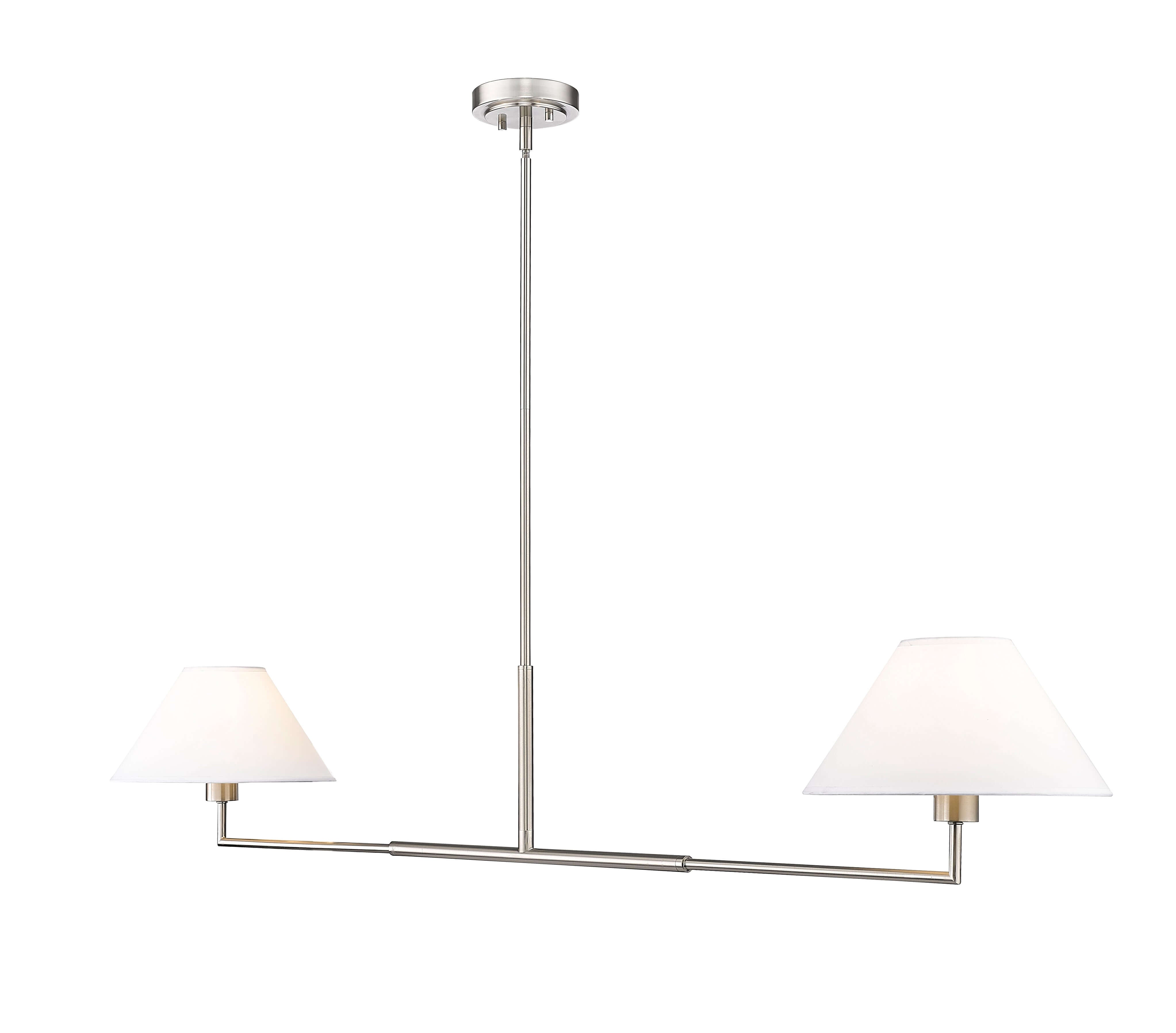 Leila 2 Light Chandelier Brushed Nickel