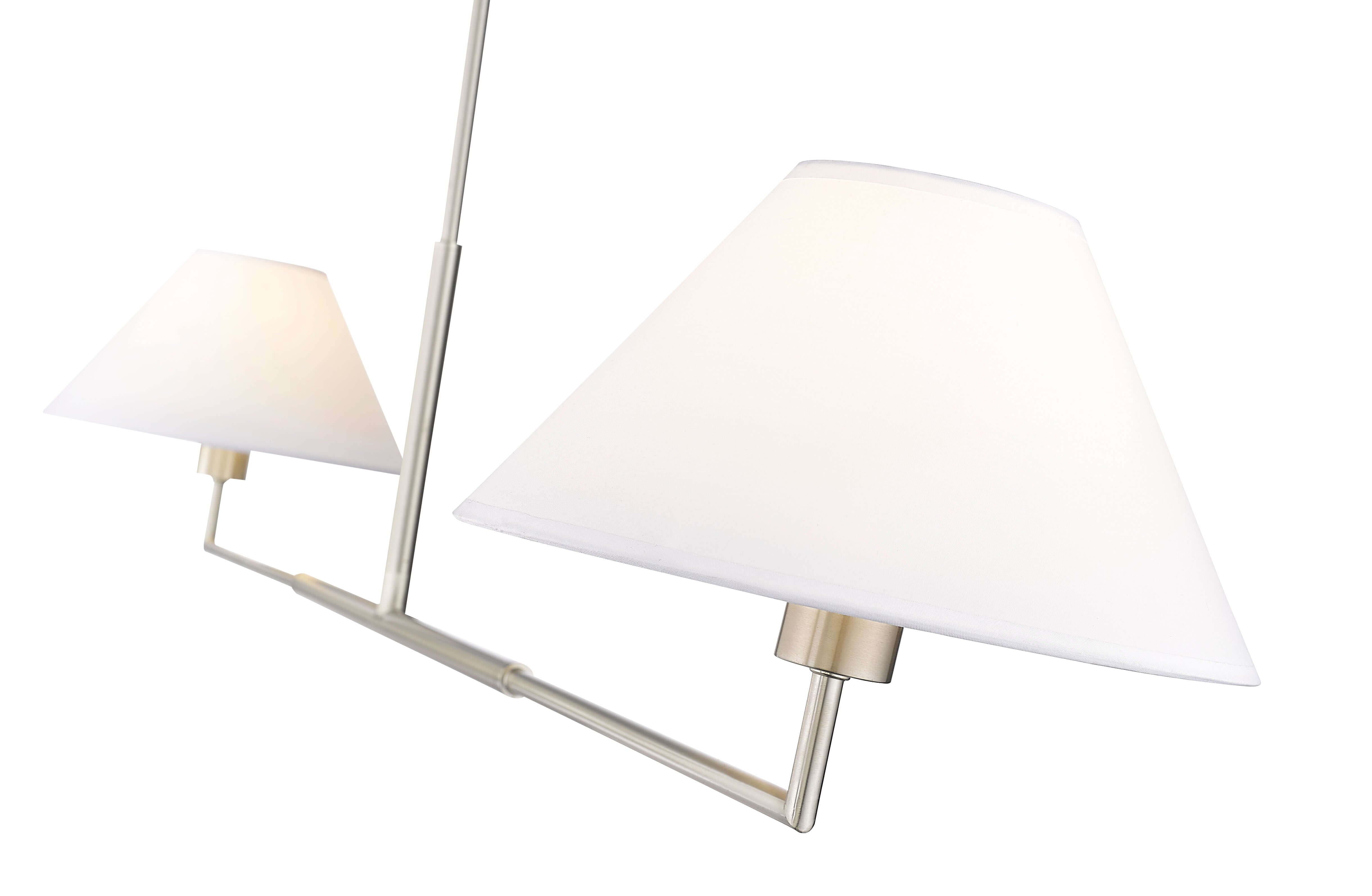 Leila 2 Light Chandelier Brushed Nickel