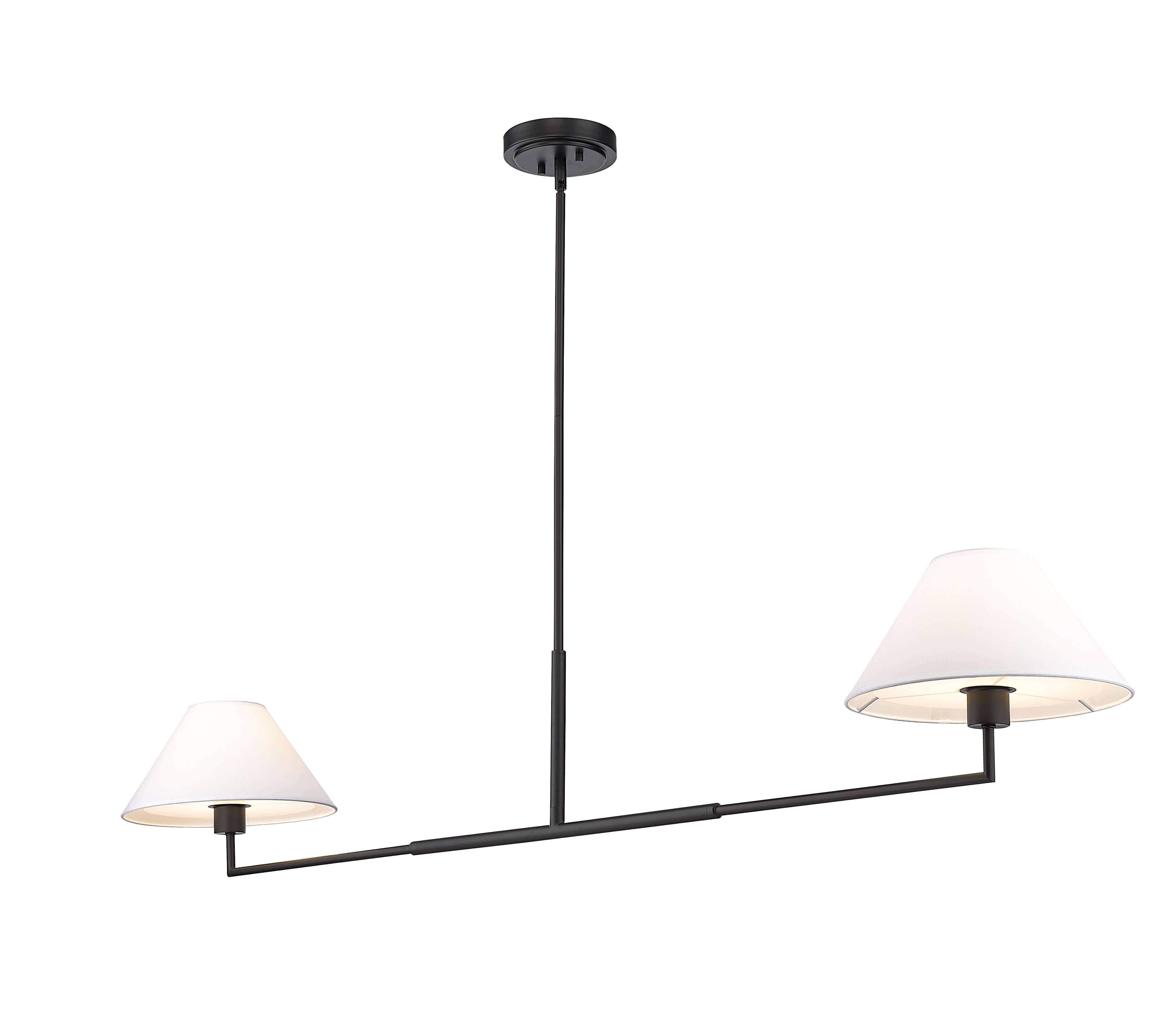 Leila 2 Light Chandelier Matte Black