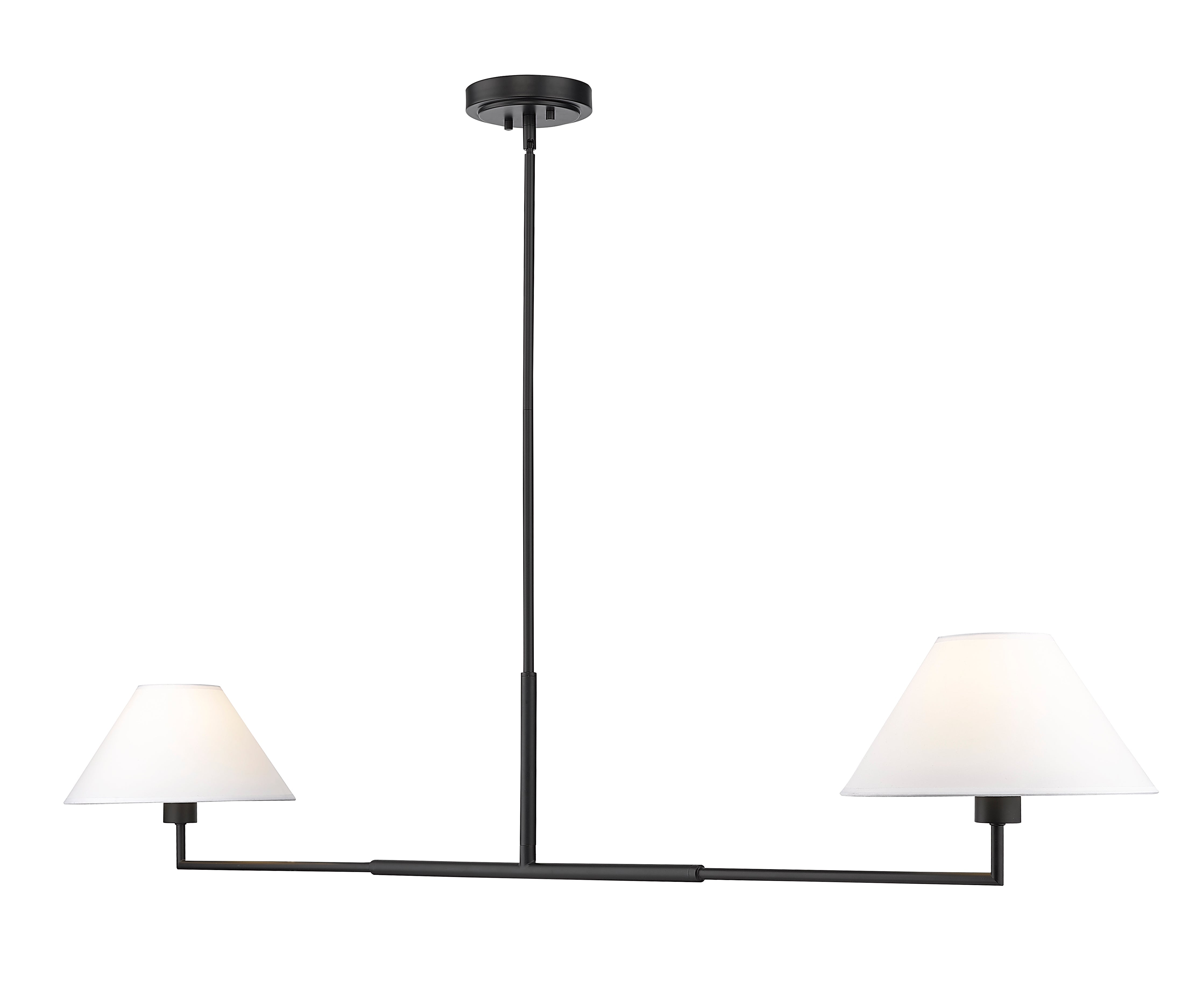 Leila 2 Light Chandelier Matte Black