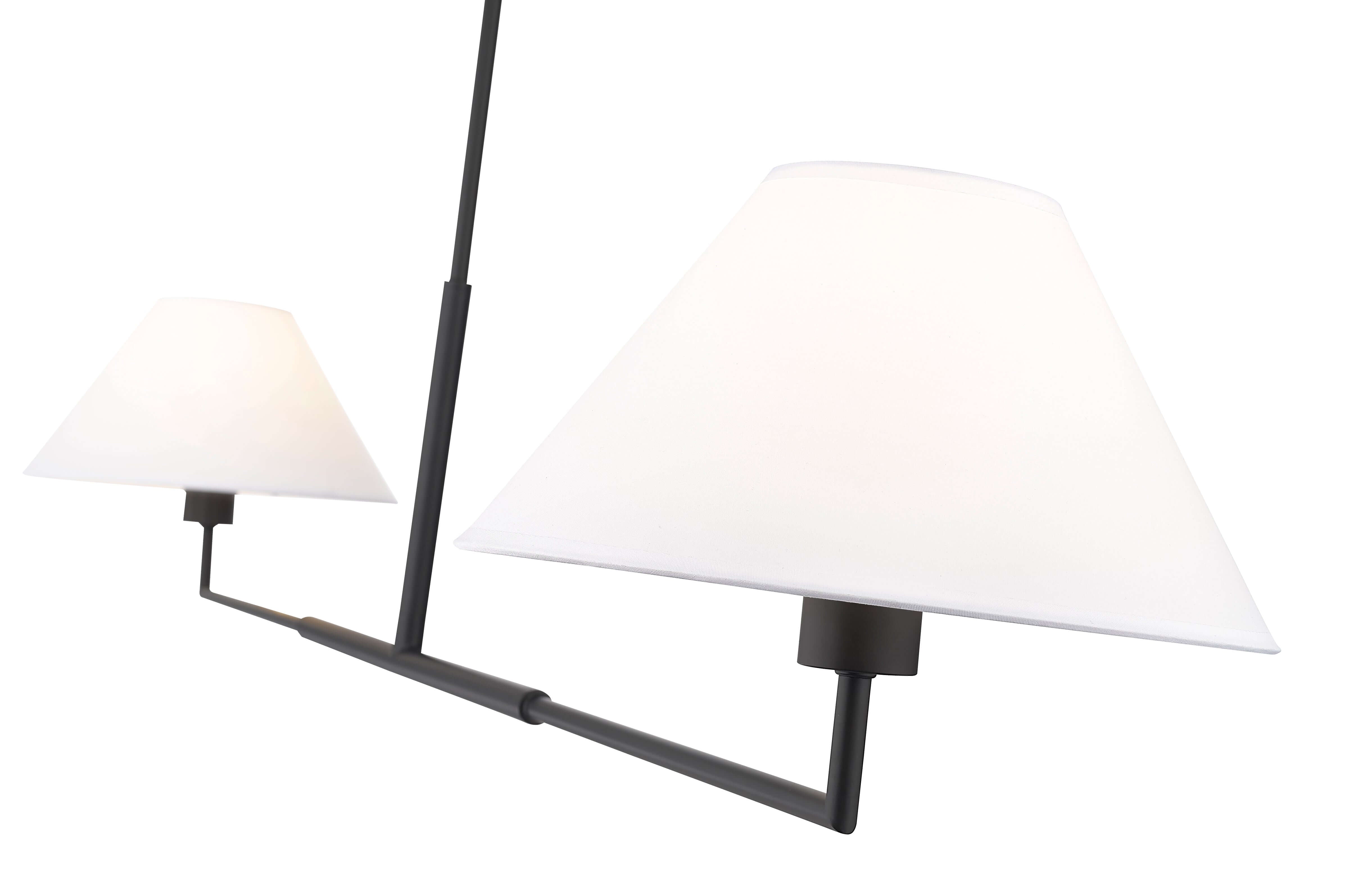 Leila 2 Light Chandelier Matte Black