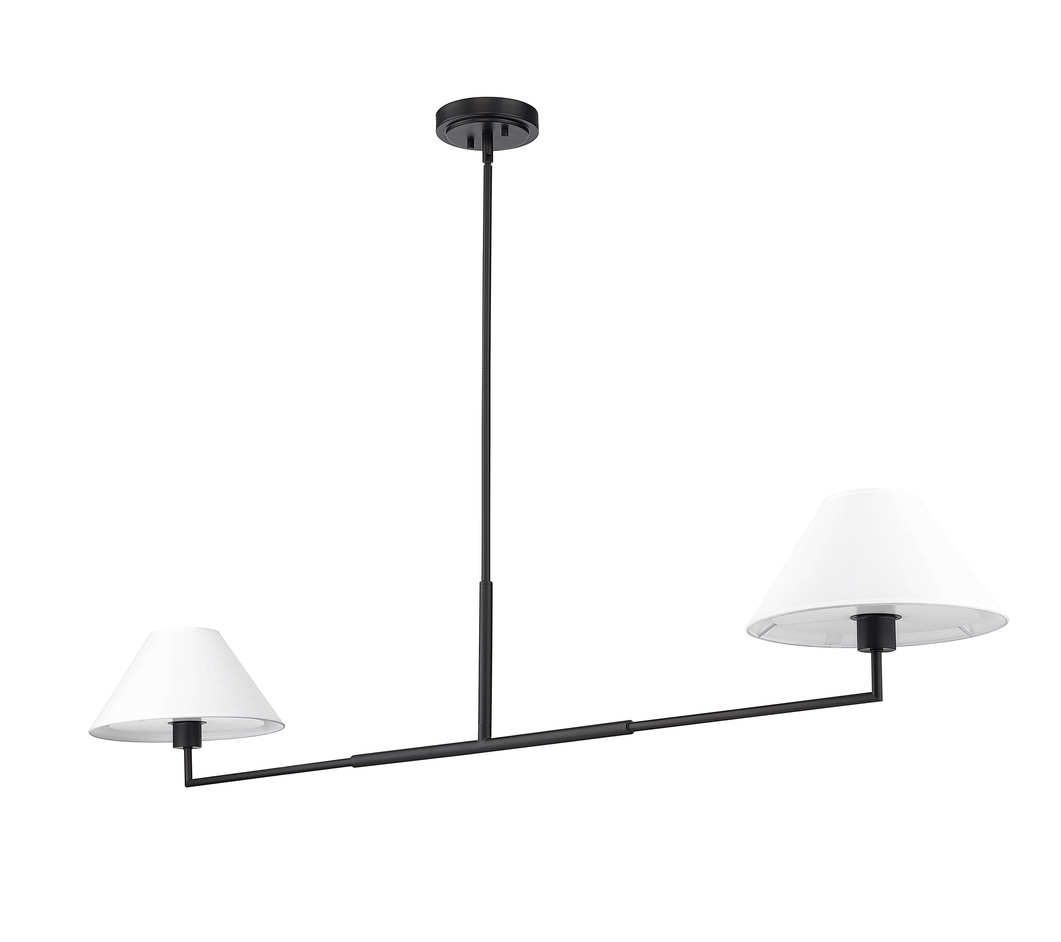 Leila 2 Light Chandelier Matte Black