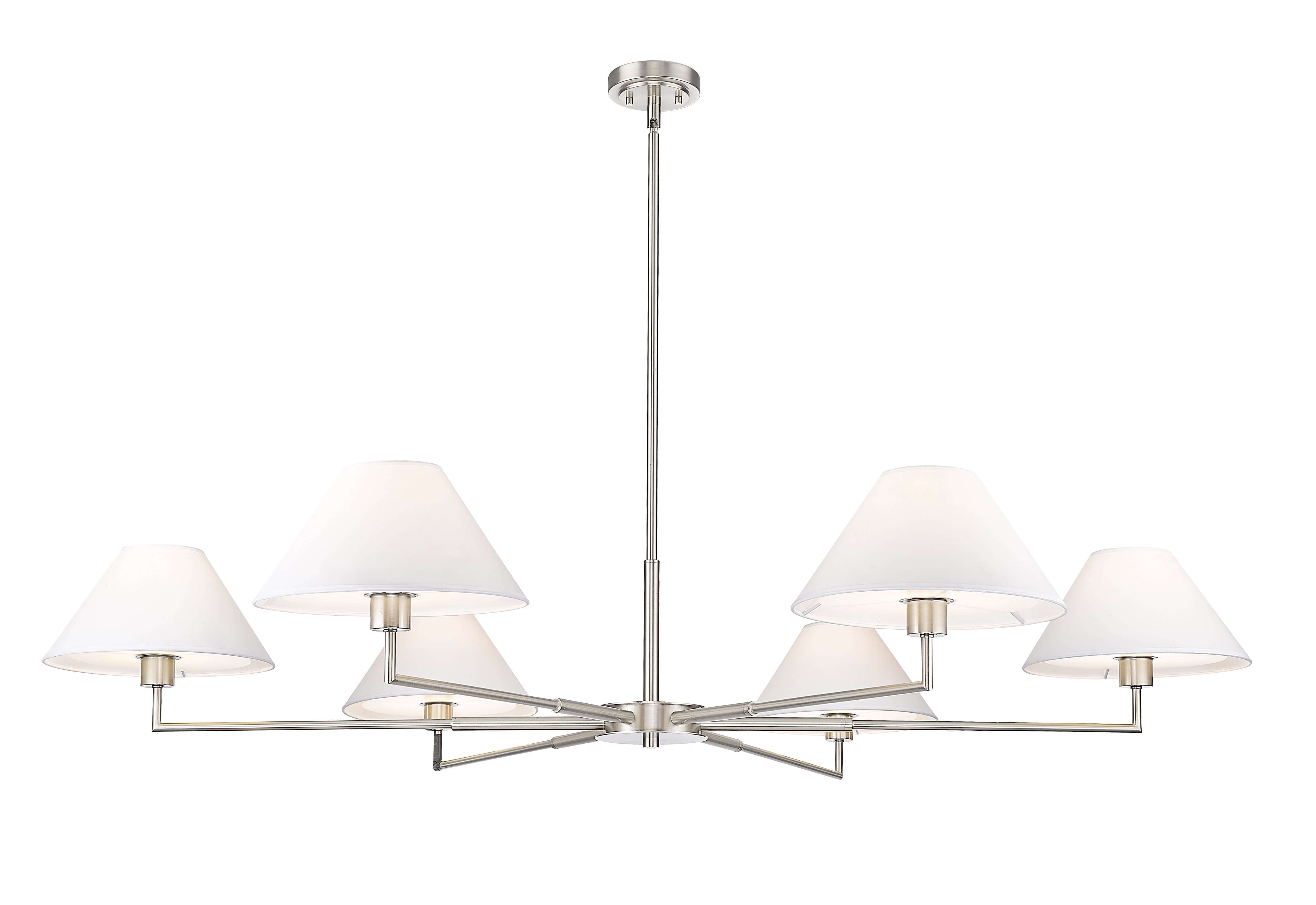 Leila 6 Light Chandelier Brushed Nickel