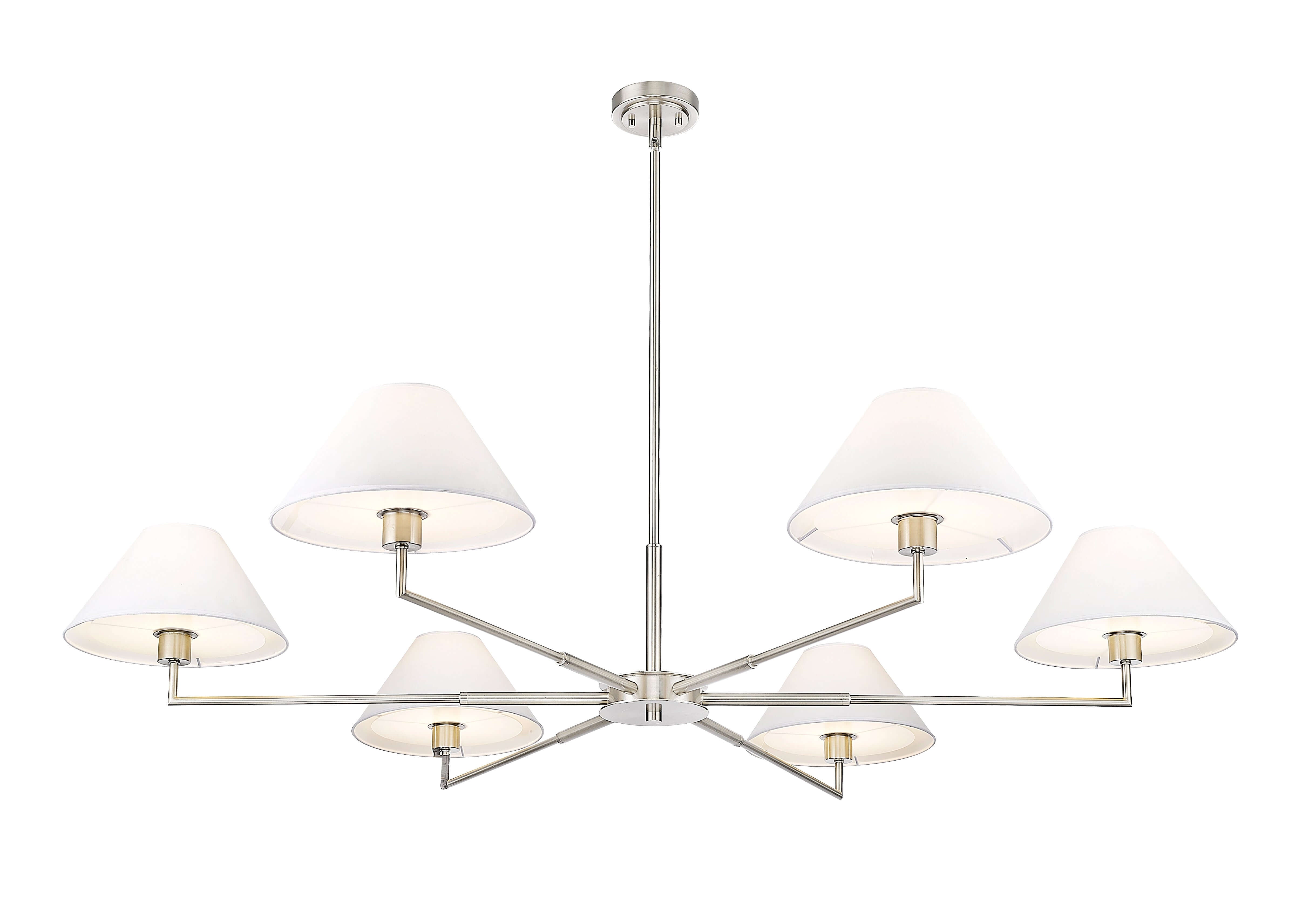 Leila 6 Light Chandelier Brushed Nickel