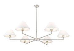 Leila 6 Light Chandelier Brushed Nickel