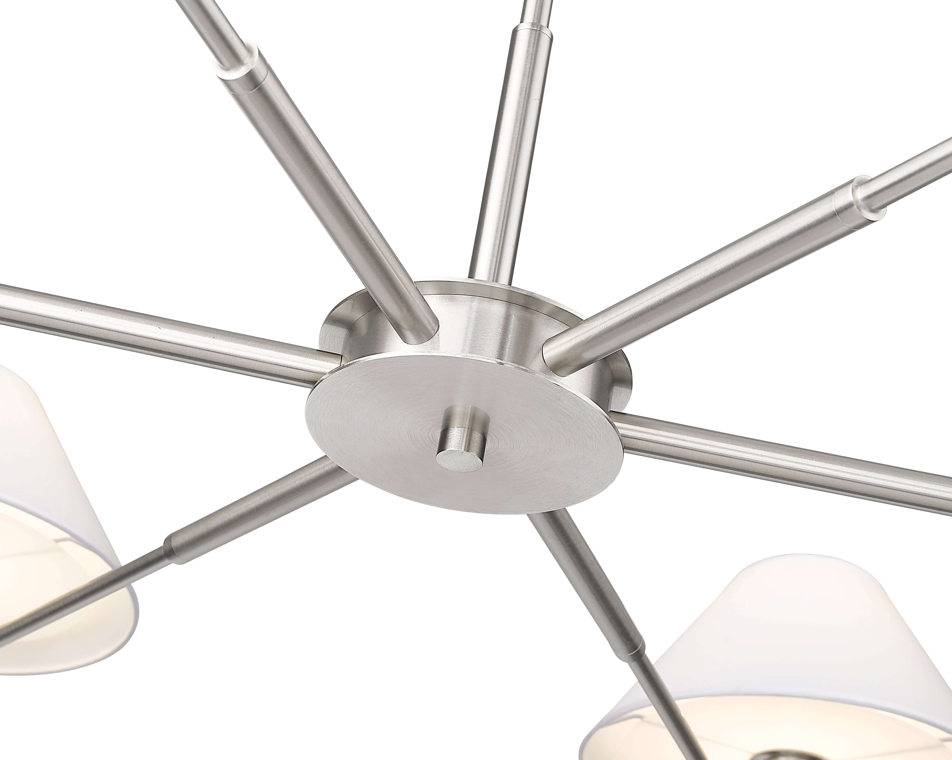 Leila 6 Light Chandelier Brushed Nickel