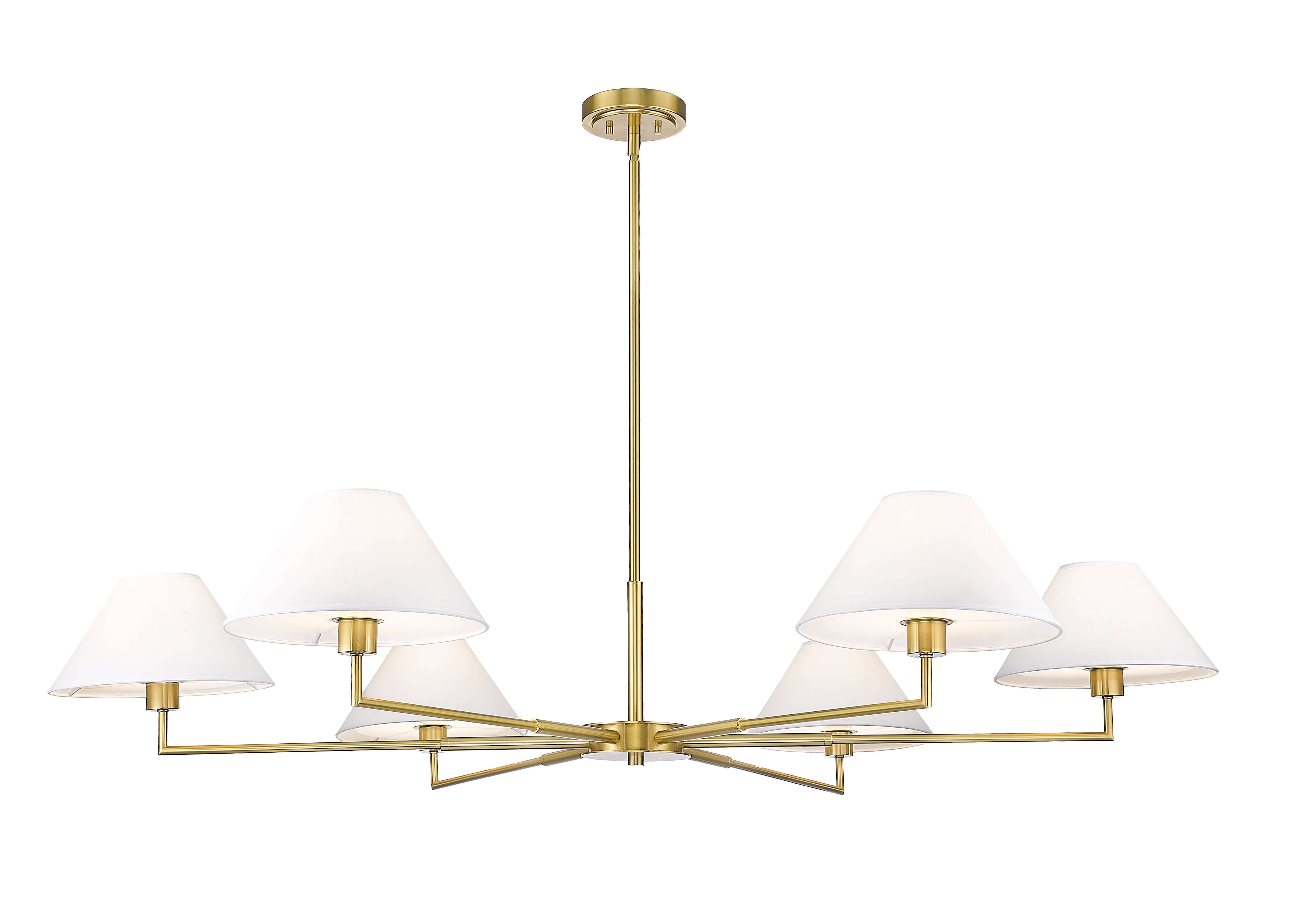 Leila 6 Light Chandelier Luxe Gold