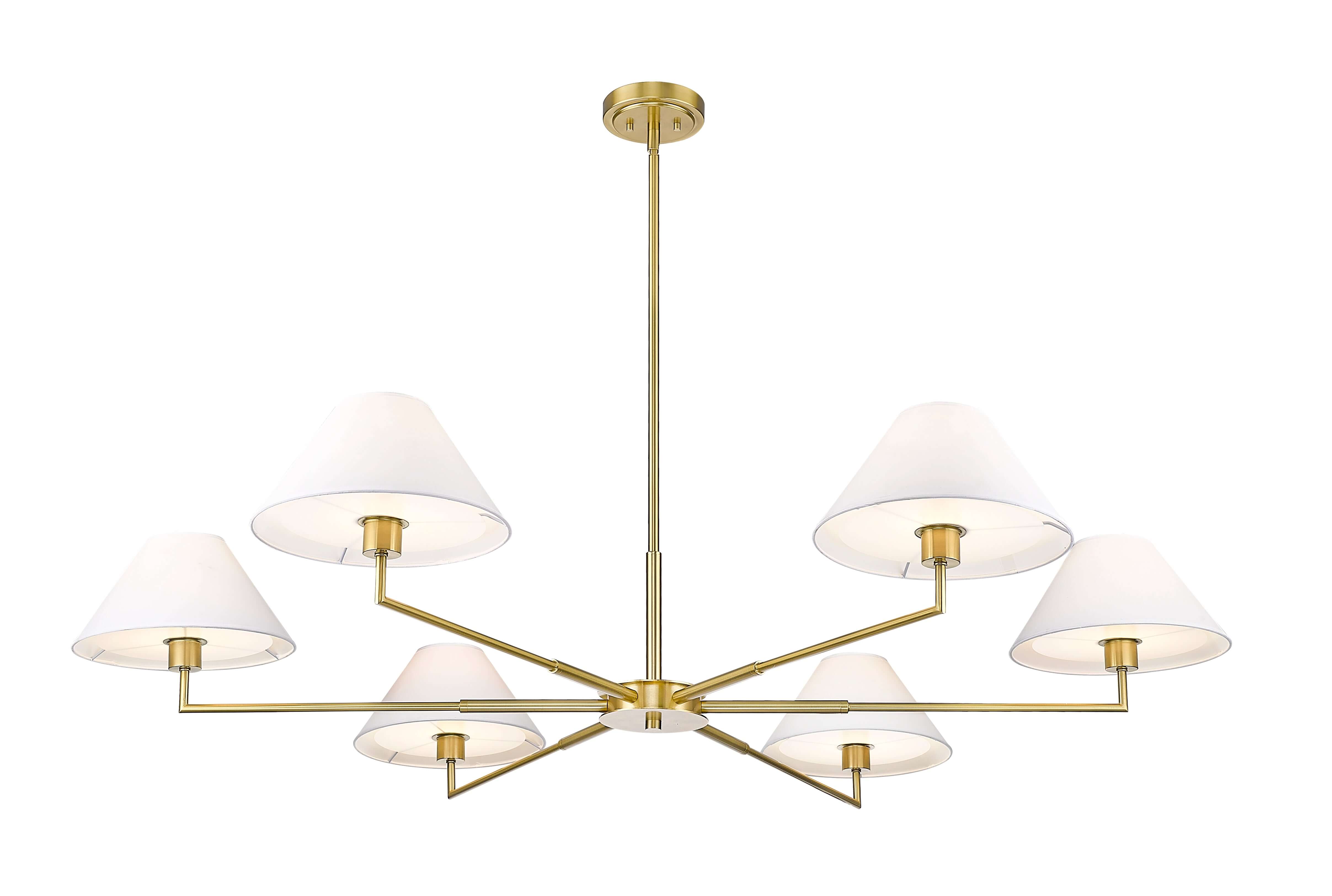 Leila 6 Light Chandelier Luxe Gold