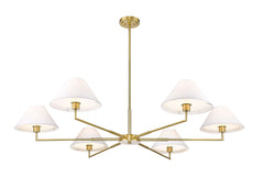 Leila 6 Light Chandelier Luxe Gold