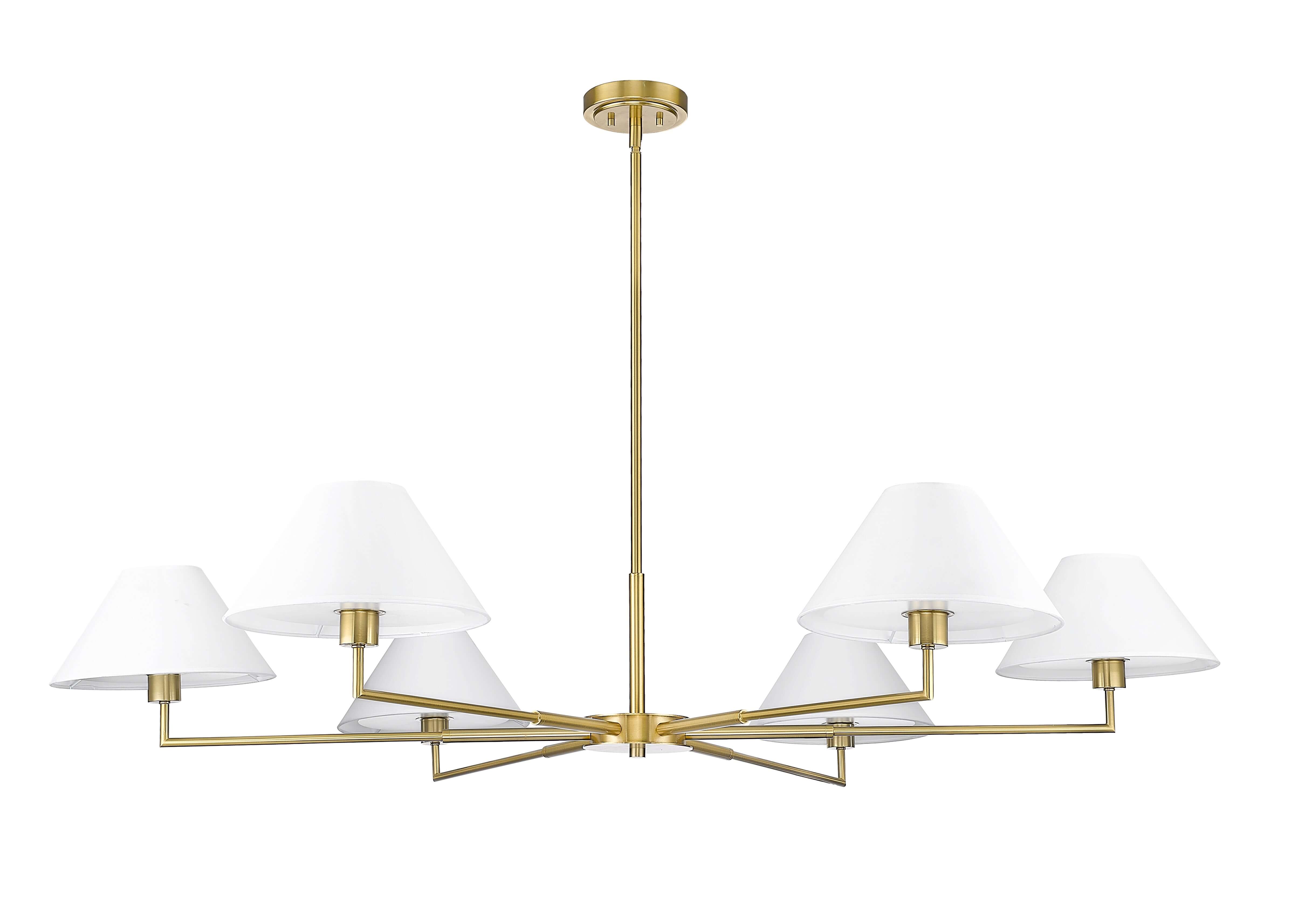 Leila 6 Light Chandelier Luxe Gold