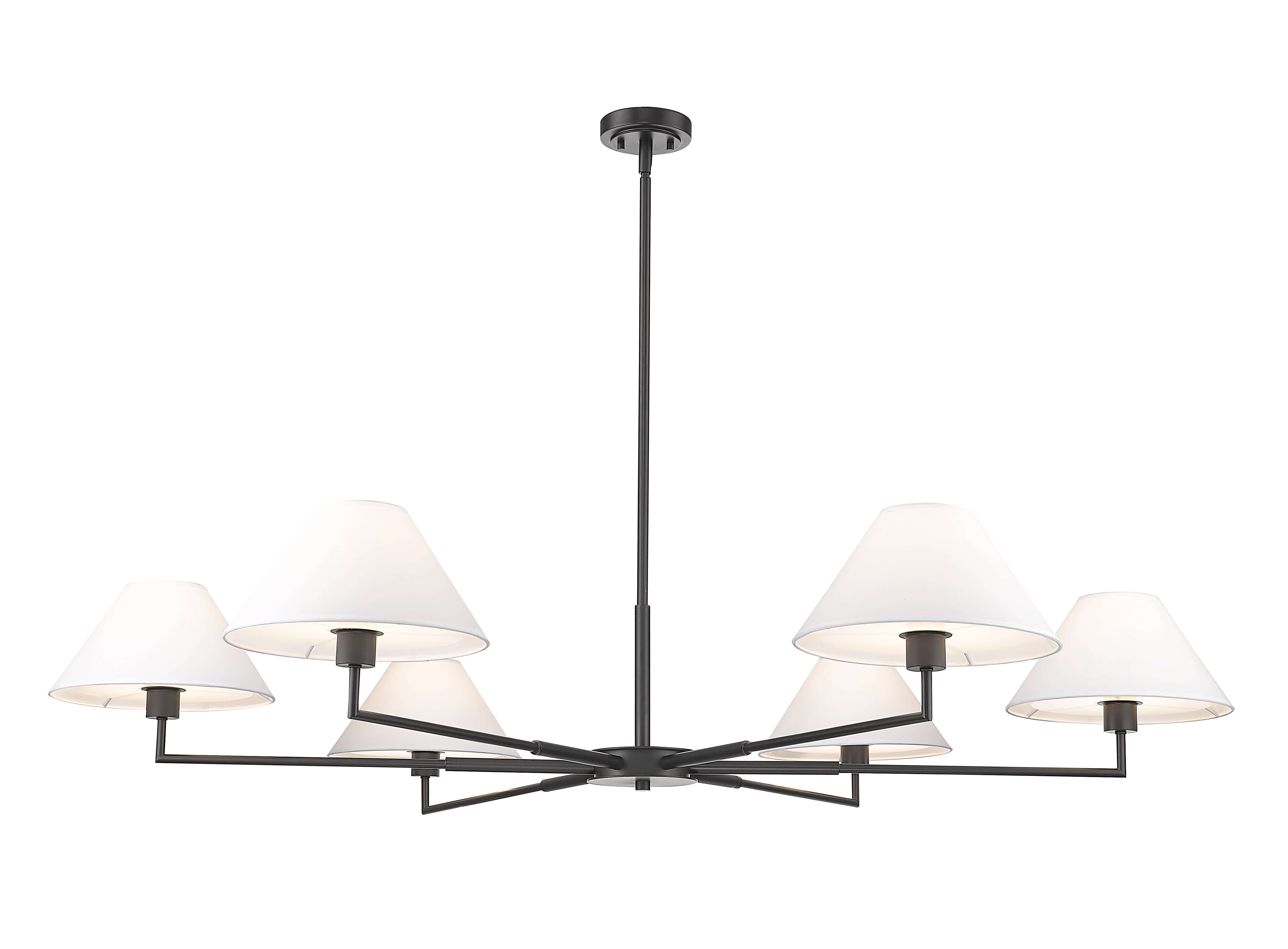 Leila 6 Light Chandelier Matte Black