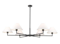Leila 6 Light Chandelier Matte Black