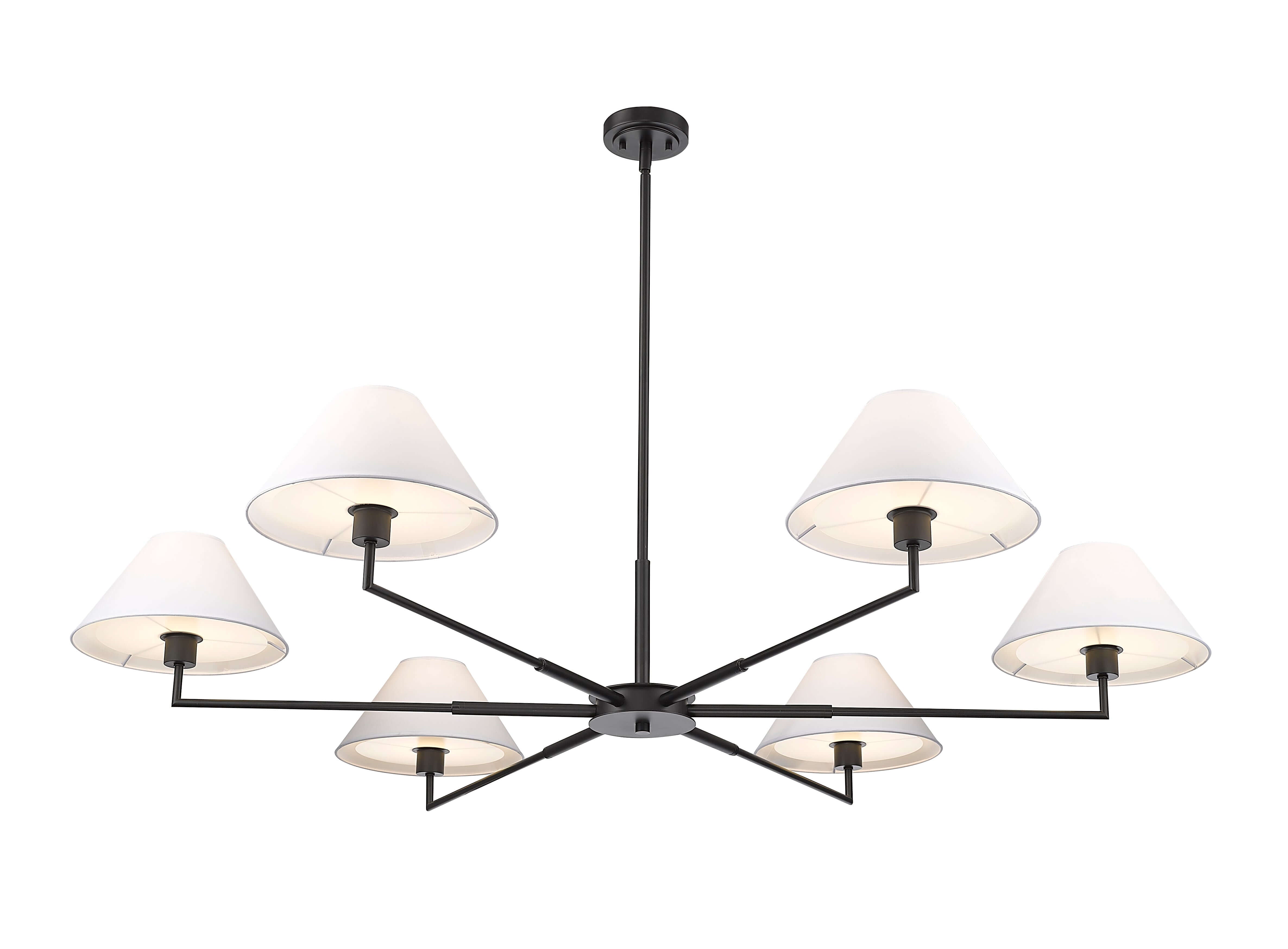 Leila 6 Light Chandelier Matte Black